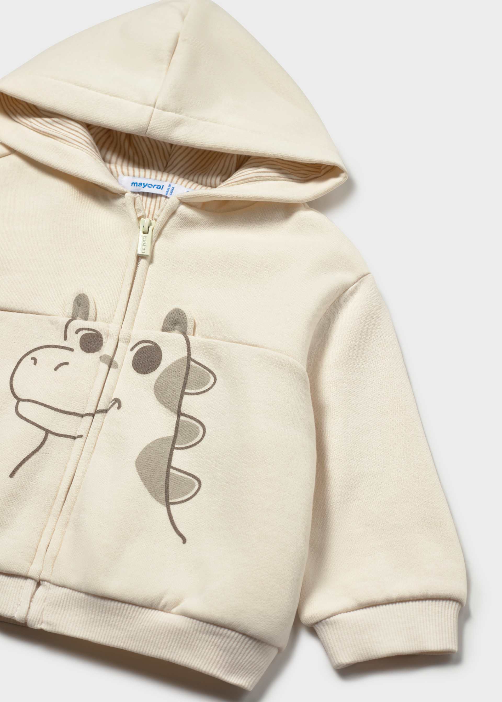 Baby interactive zip-up animal hoodie