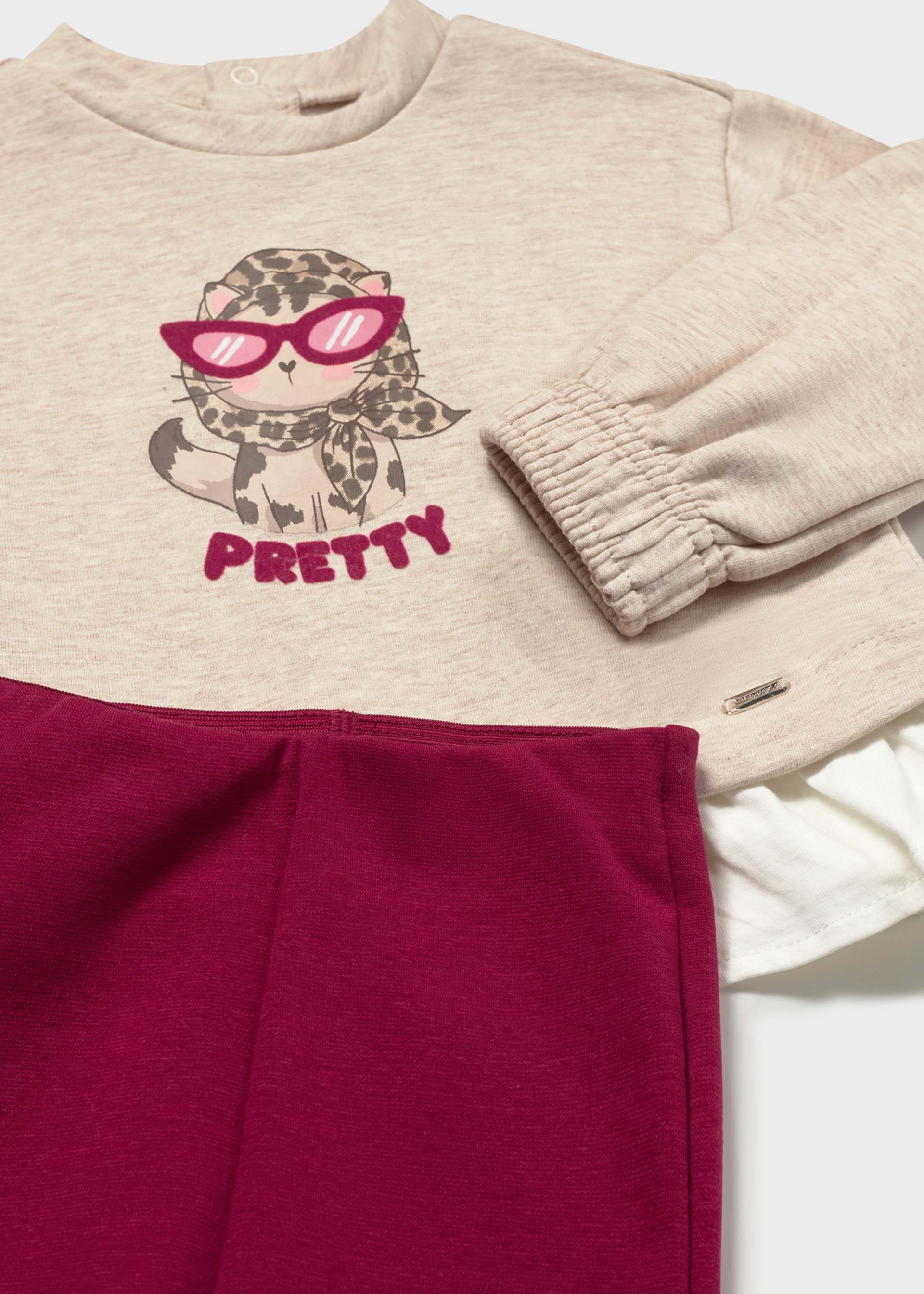 Conjunto legging flare y sudadera bebé