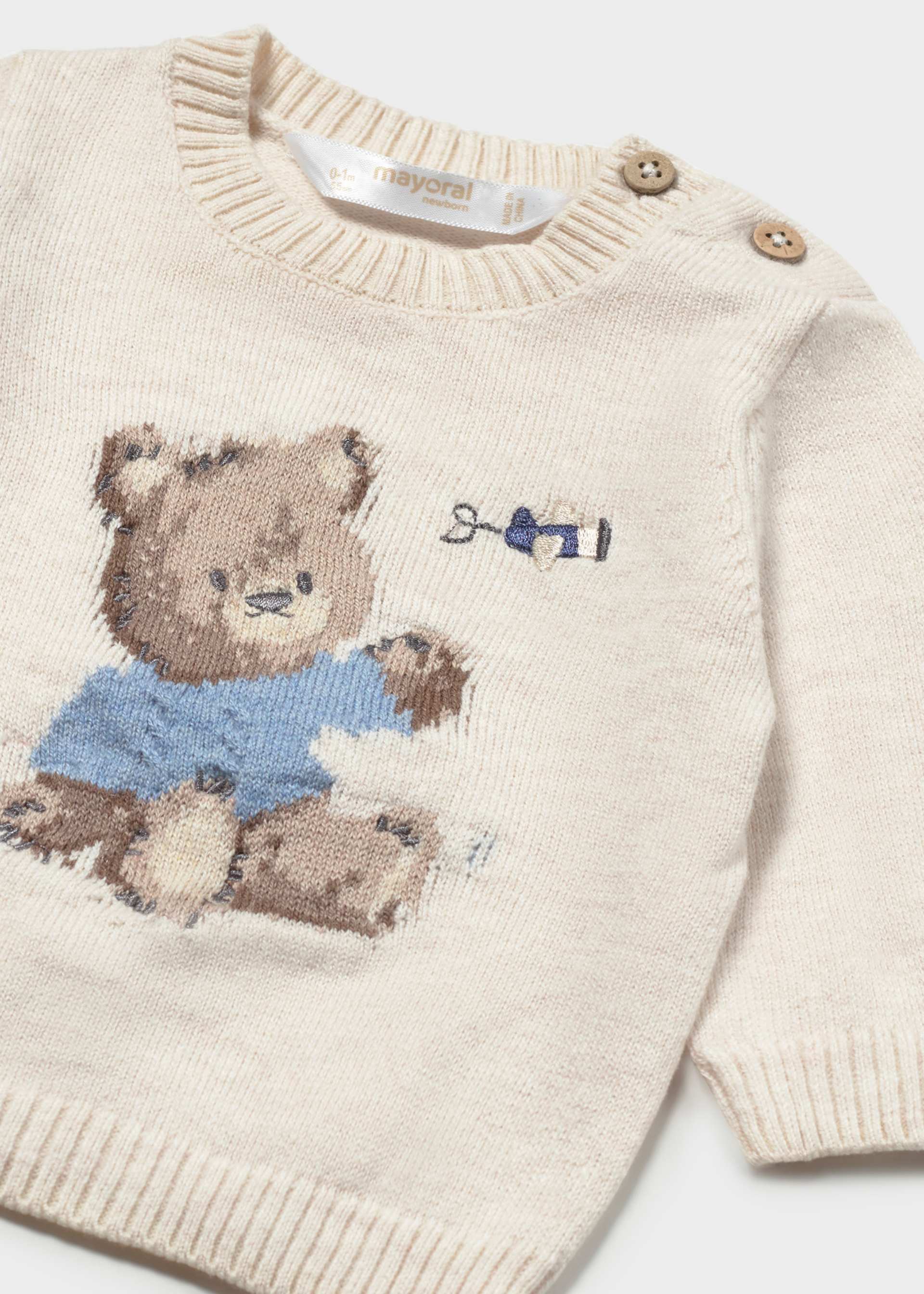 Pull en jacquard nouveau-né