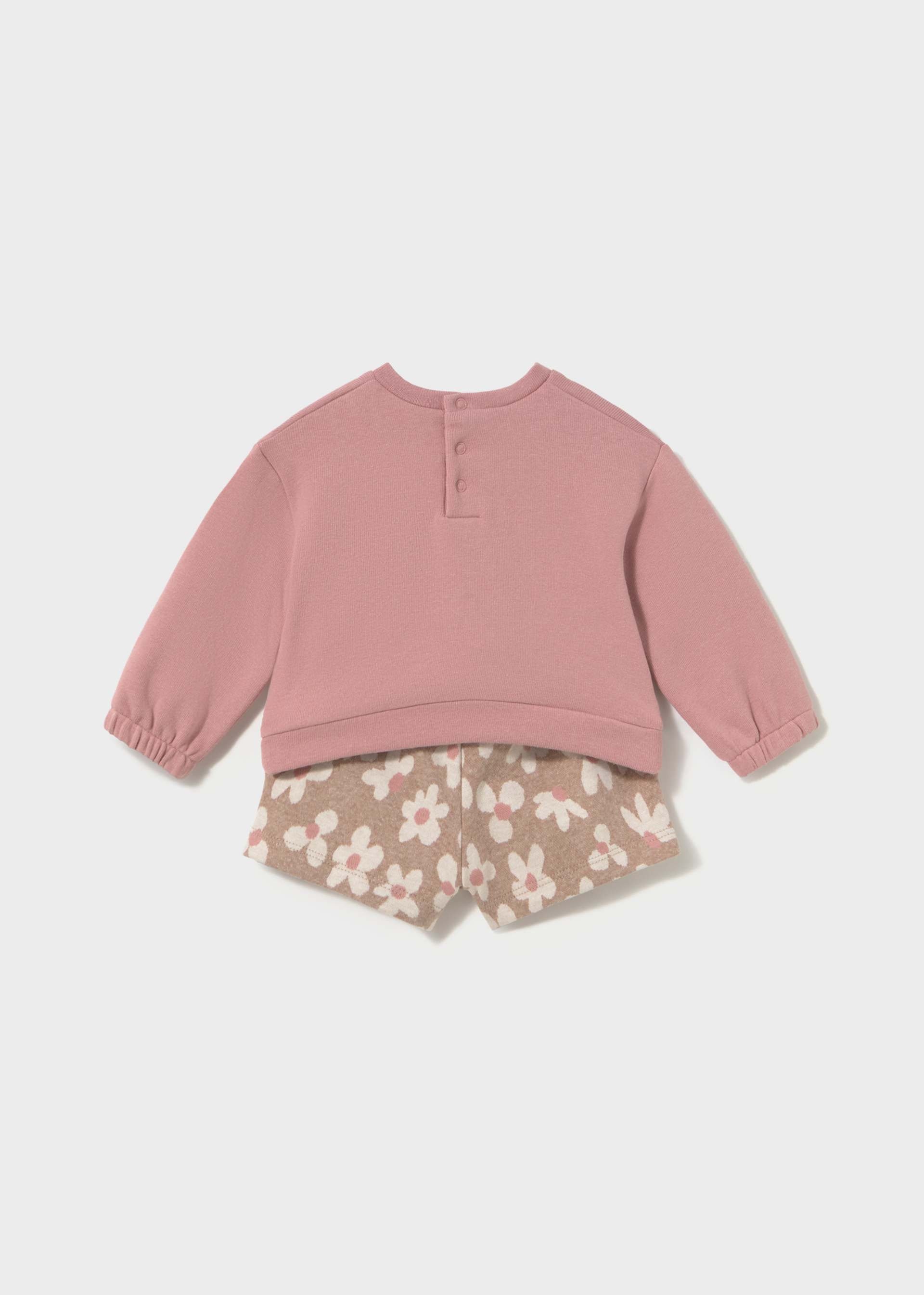 Set cu bermude si imprimeu floral bebe