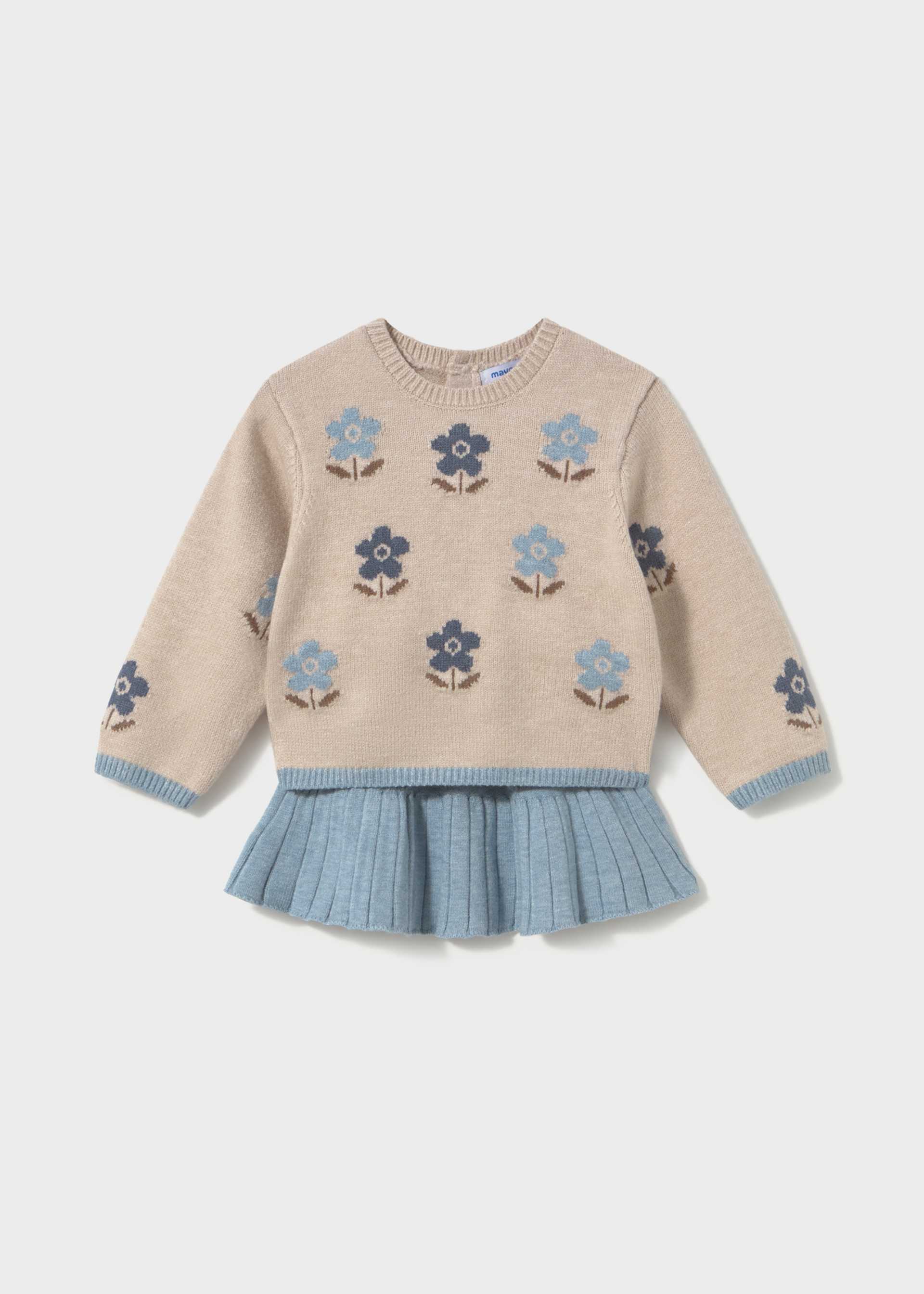 Baby Intarsia Skirt and Jumper Set