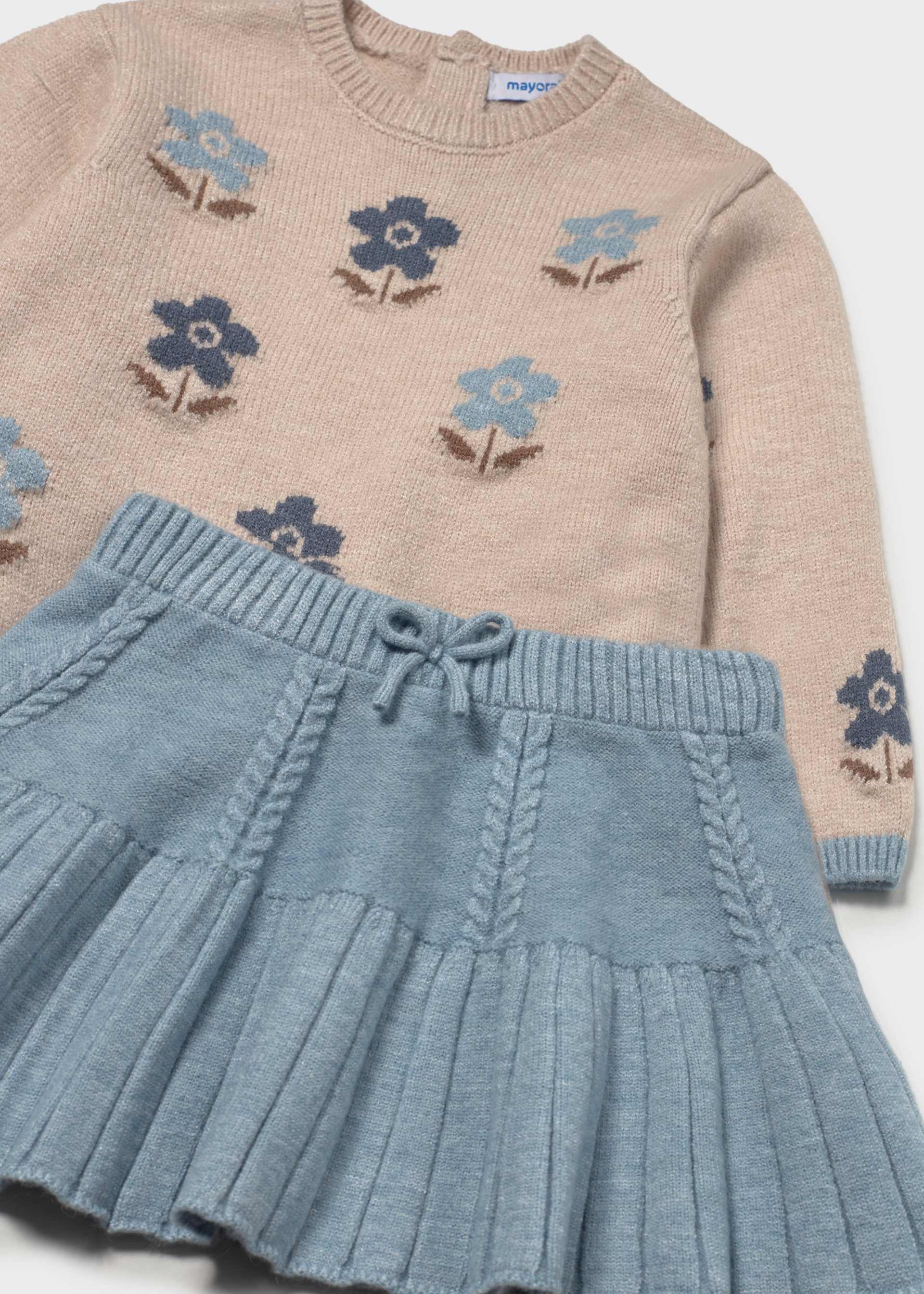 Set Rock und Pullover intarsia Baby