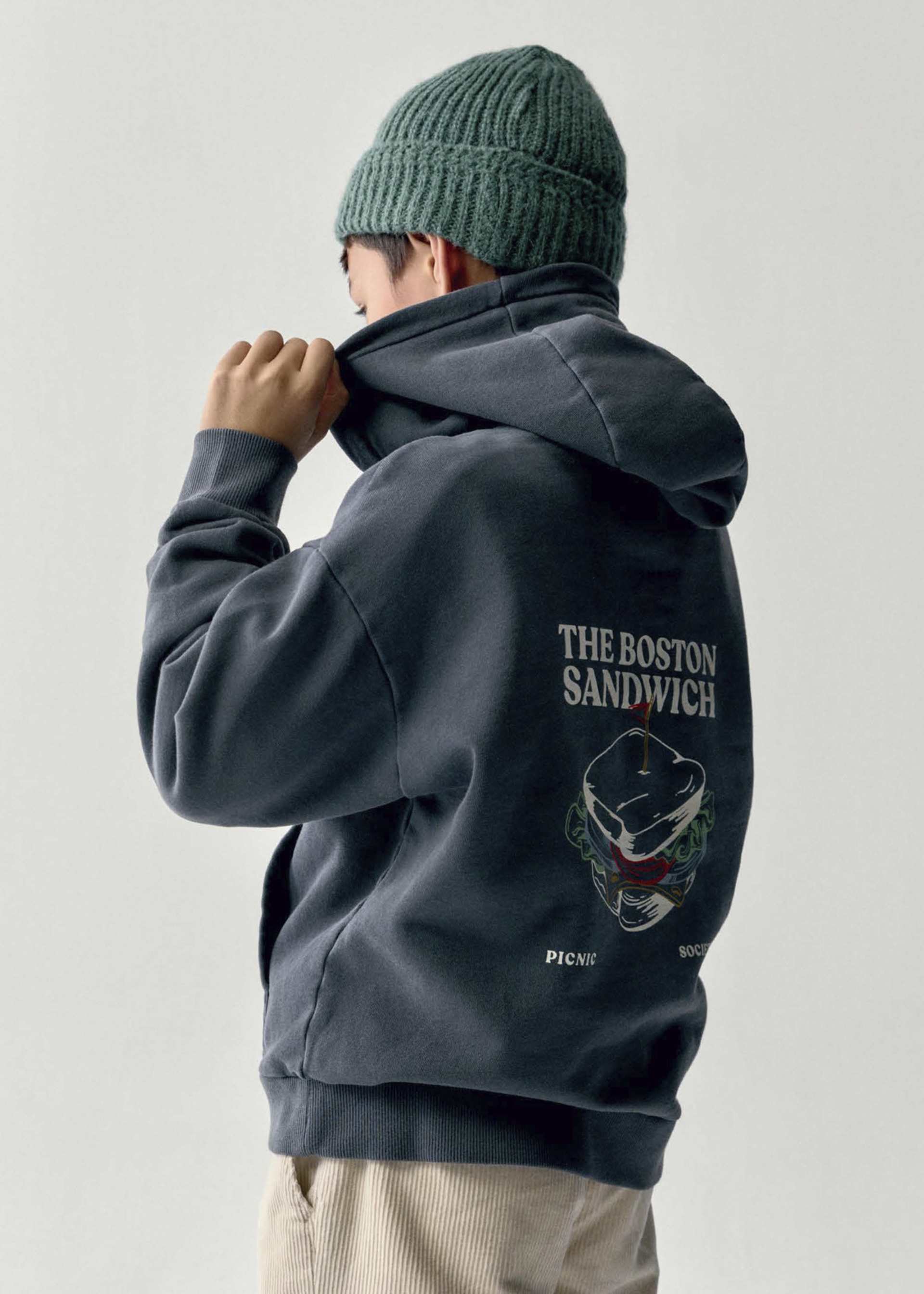 Kapuzen-Sweatshirt Motivprint Boston Kids