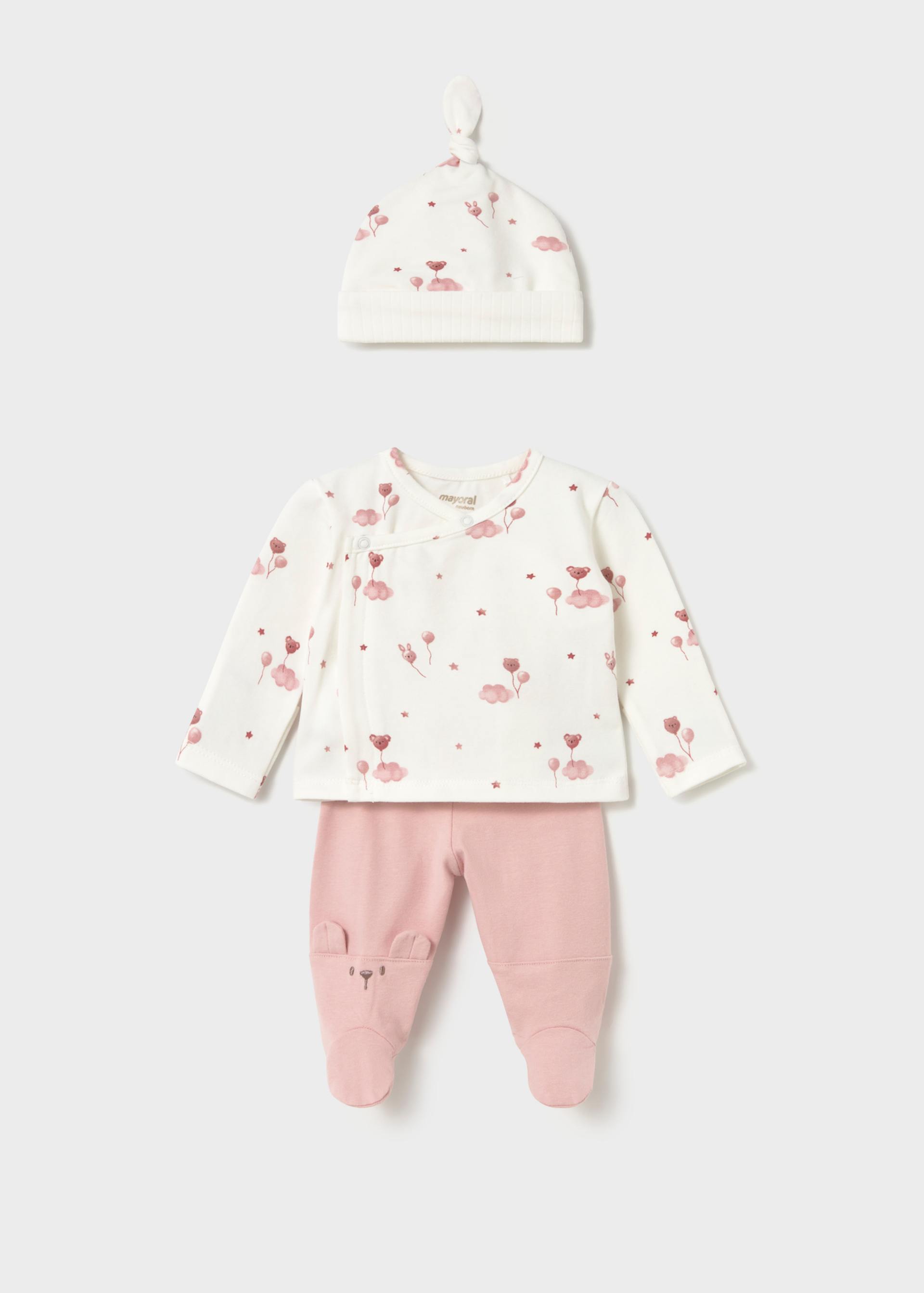 Newborn girl 3-piece leg warmers set
