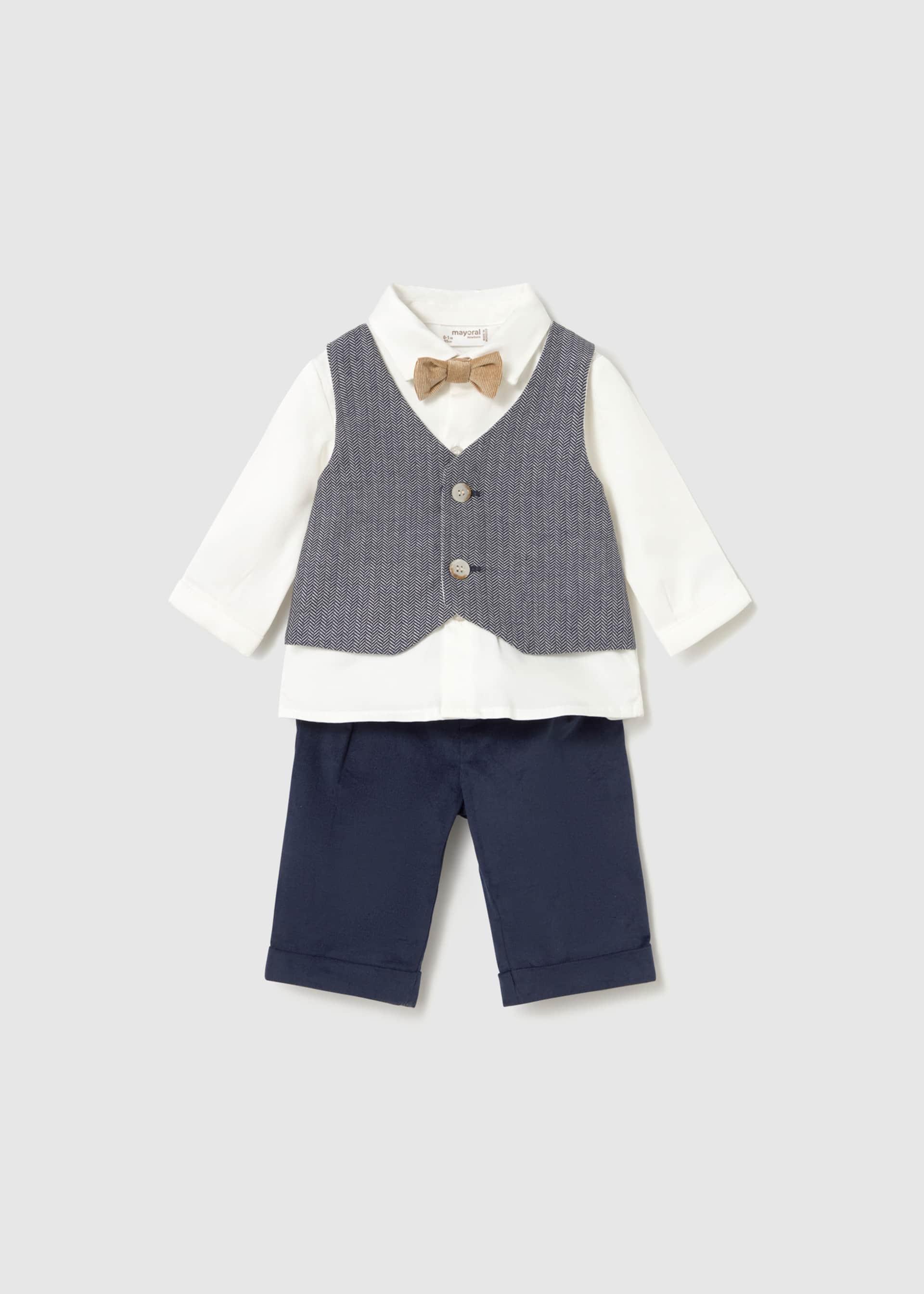 Set cu pantaloni lungi nou-nascut