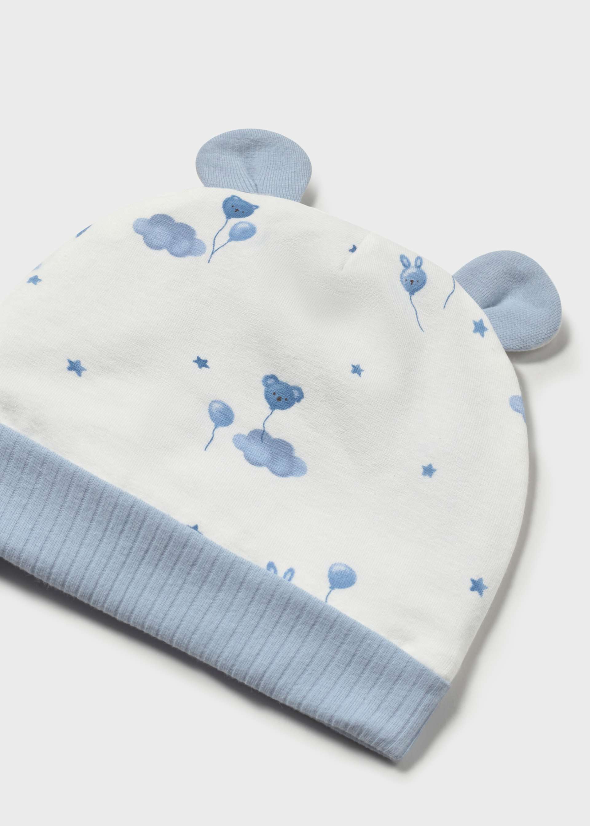 Newborn Girl Babygrow with Hat and Teddy Bear Bib Set