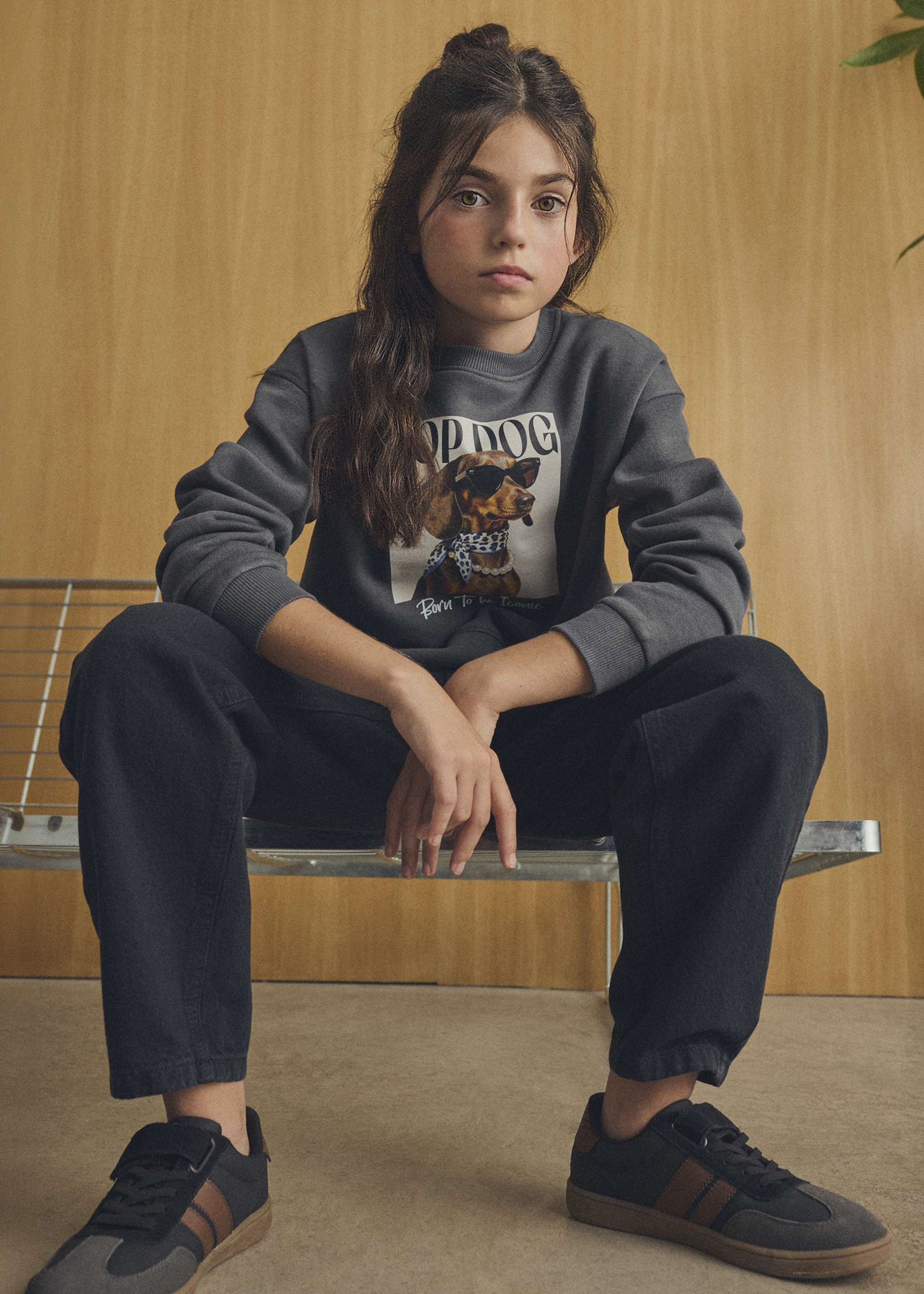 Sweatshirt Motivdruck Teenager Mädchen