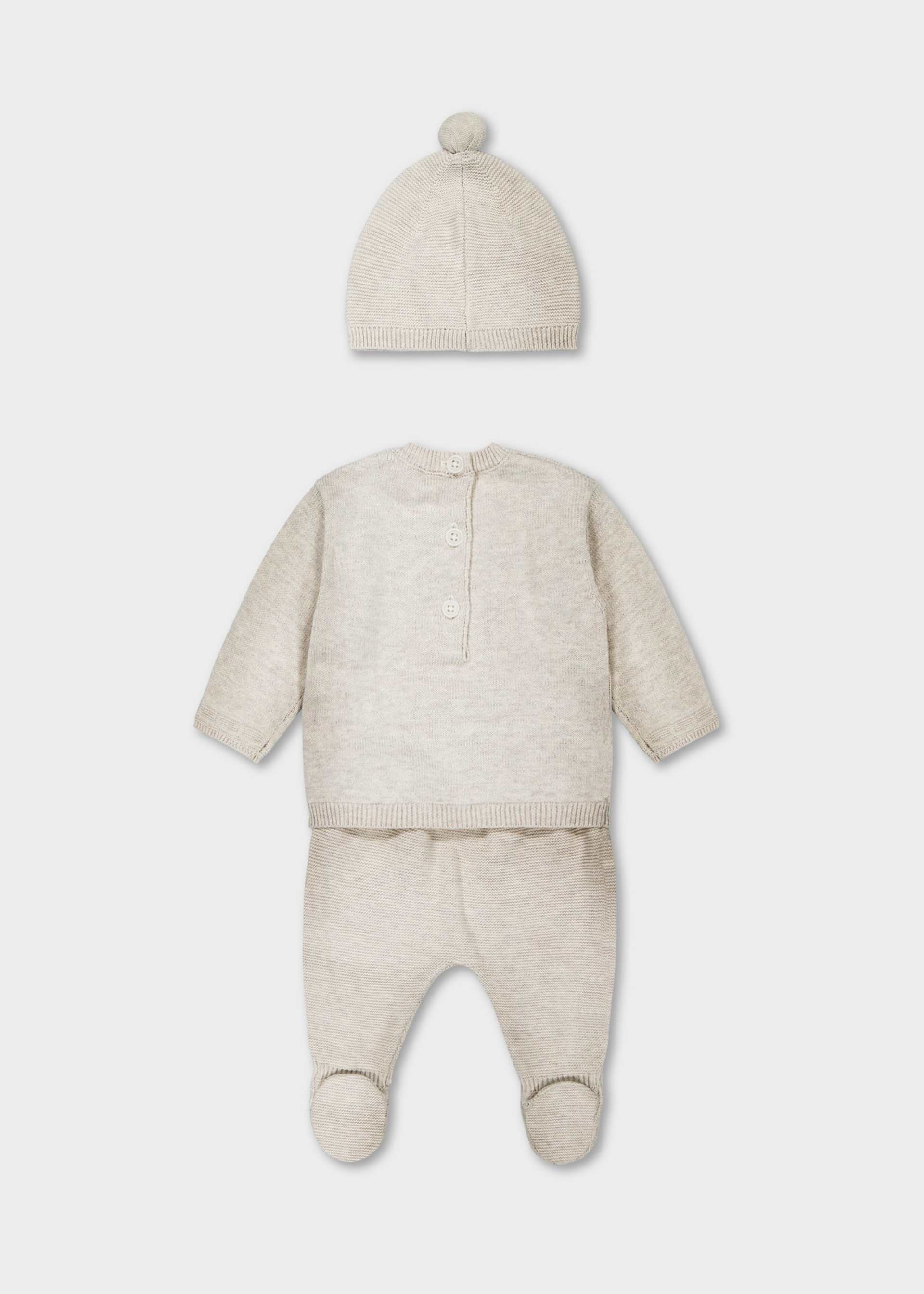 Newborn Girl 3-Piece Knit Set