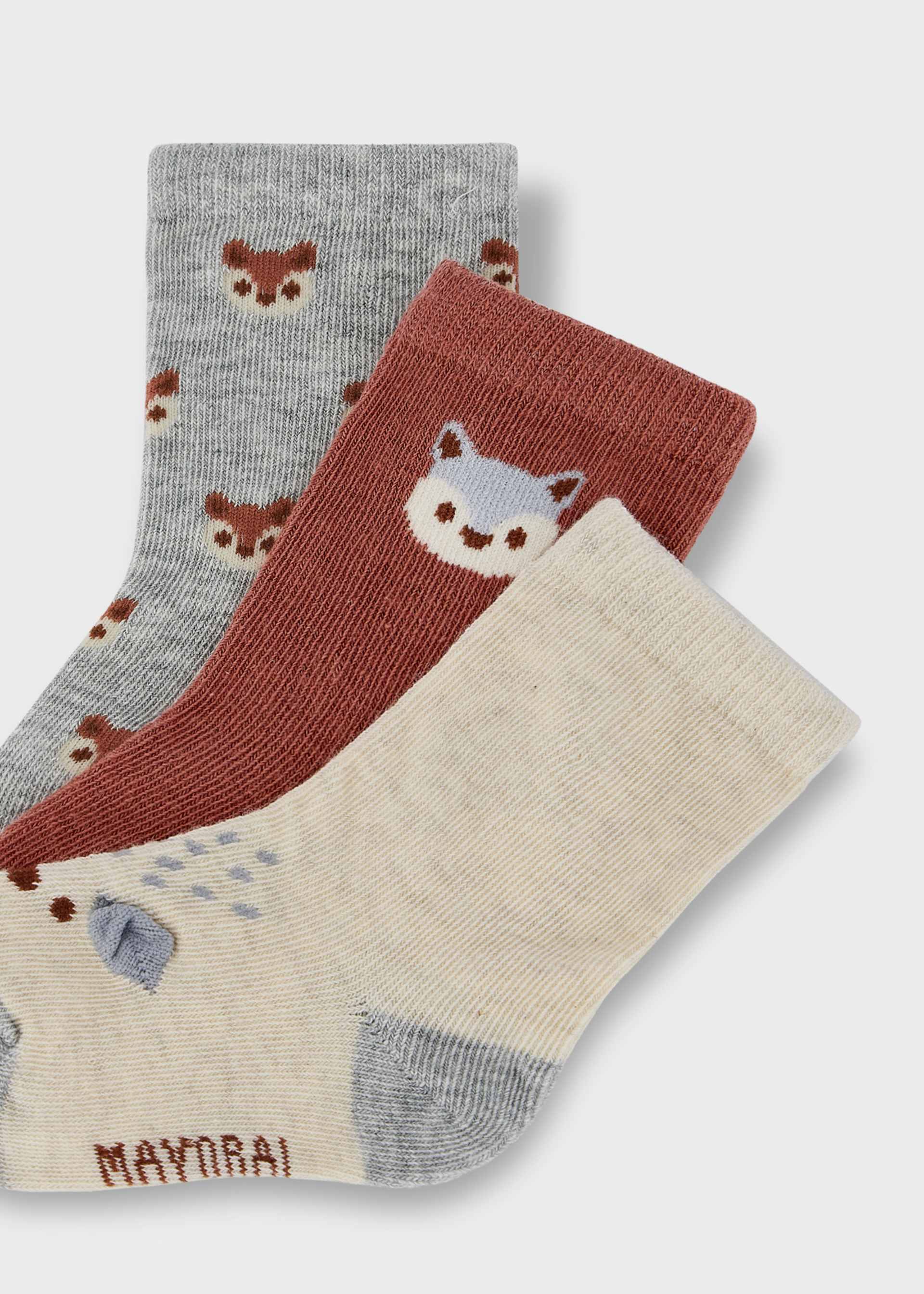 Baby 3-Pack Animal Socks