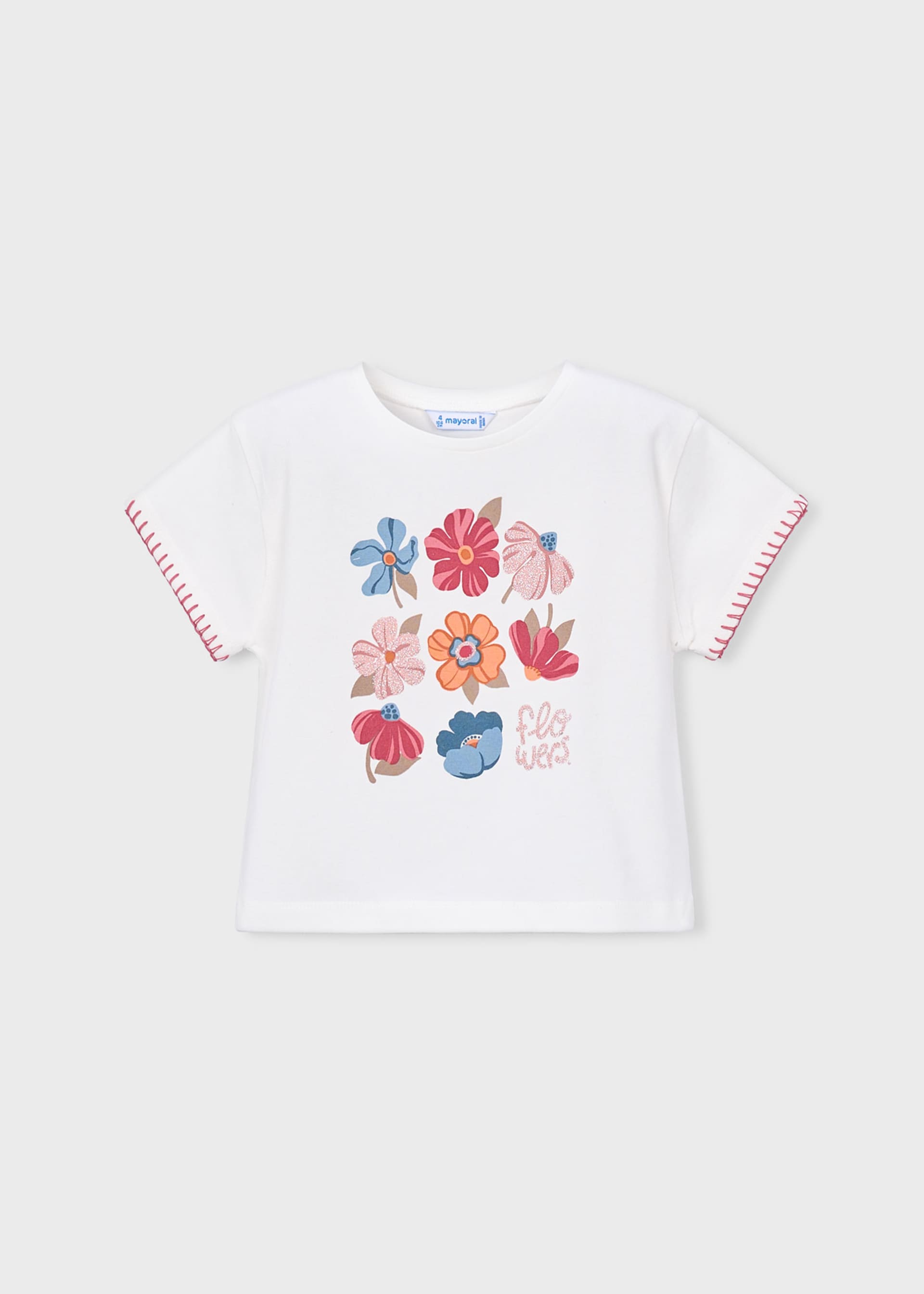 T-shirt à fleurs fille