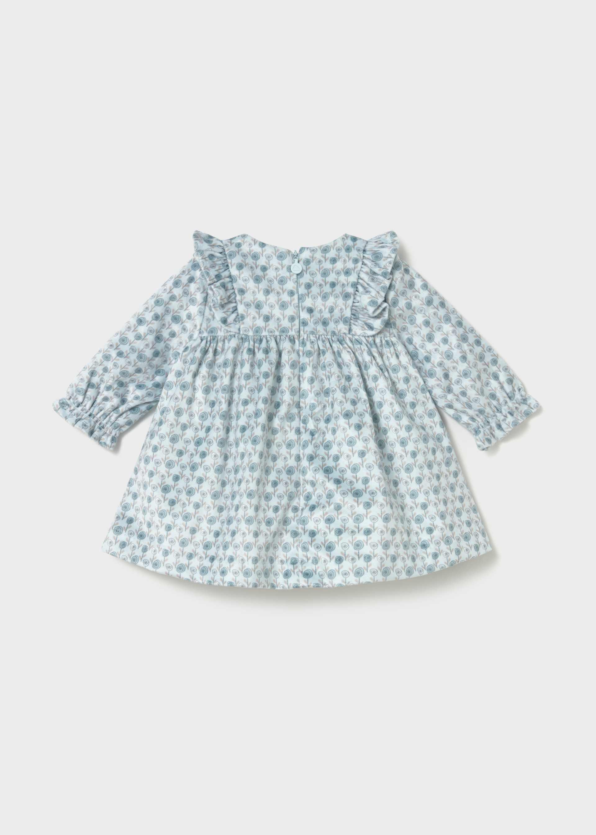 Newborn Girl Printed Velvet Dress