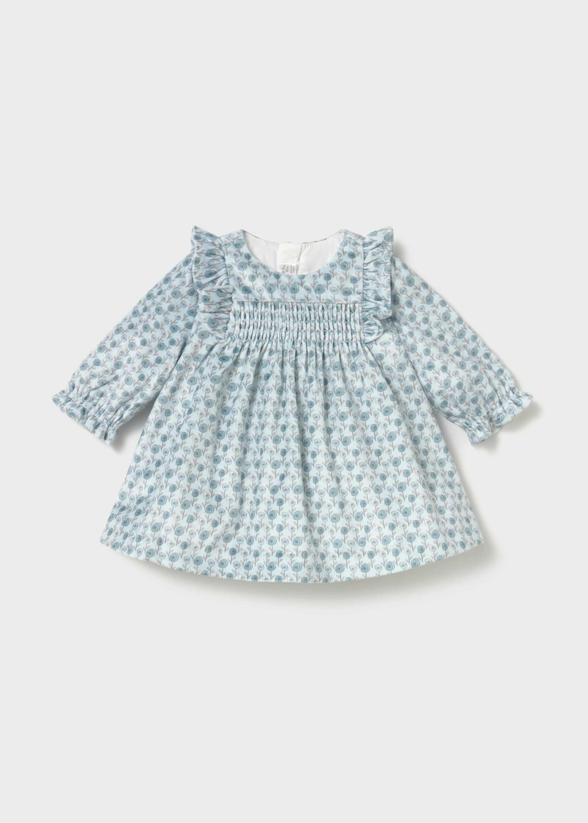 Newborn Velvet Print Dress