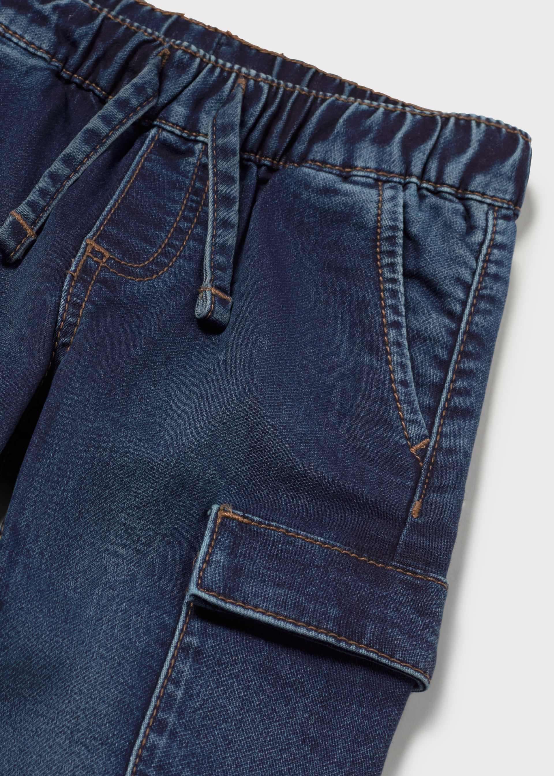 Spodnie jeansowe typu cargo dla niemowlęcia