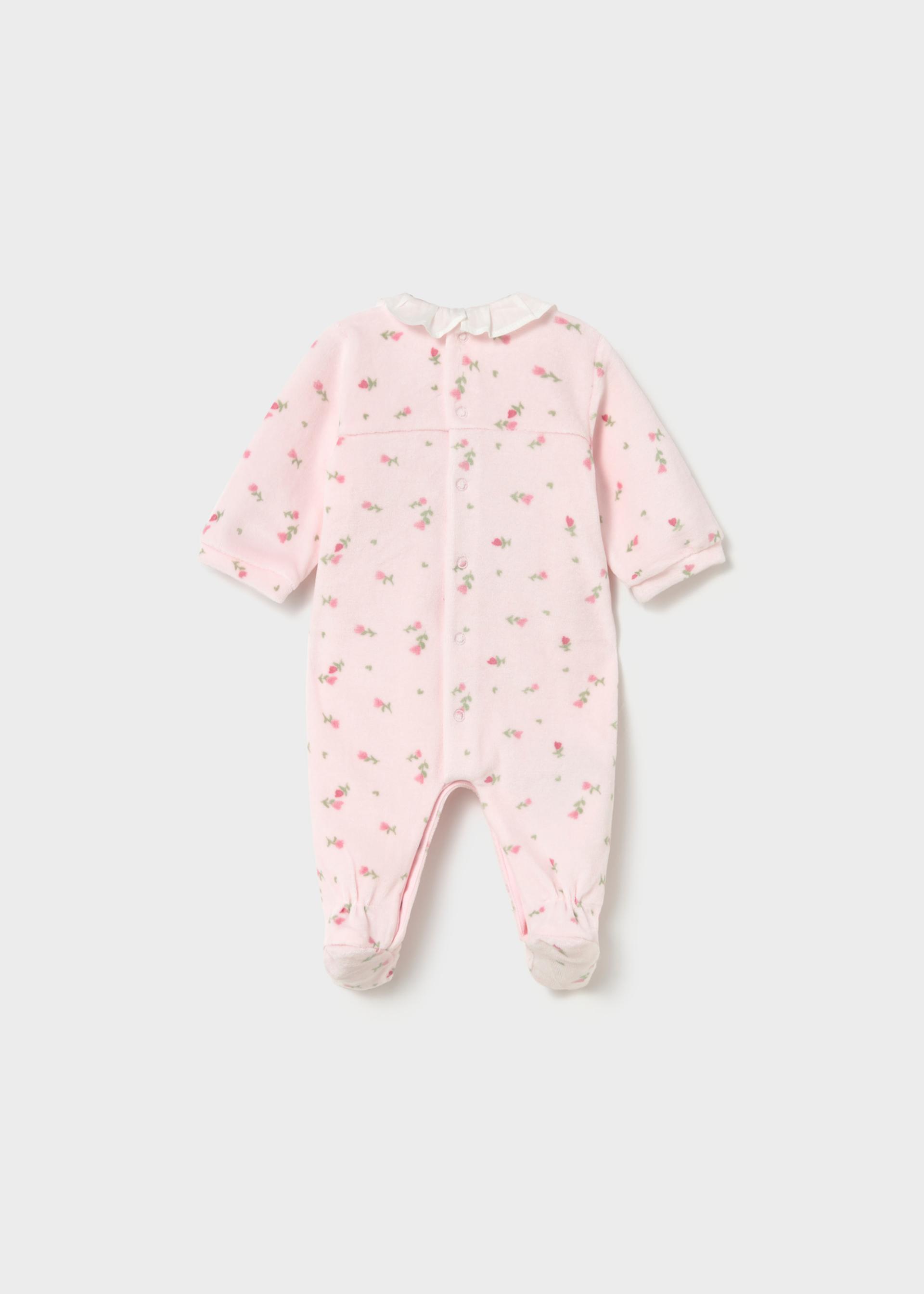 Newborn Girl Pack of 2 Ruffled Borders Sleepsuits