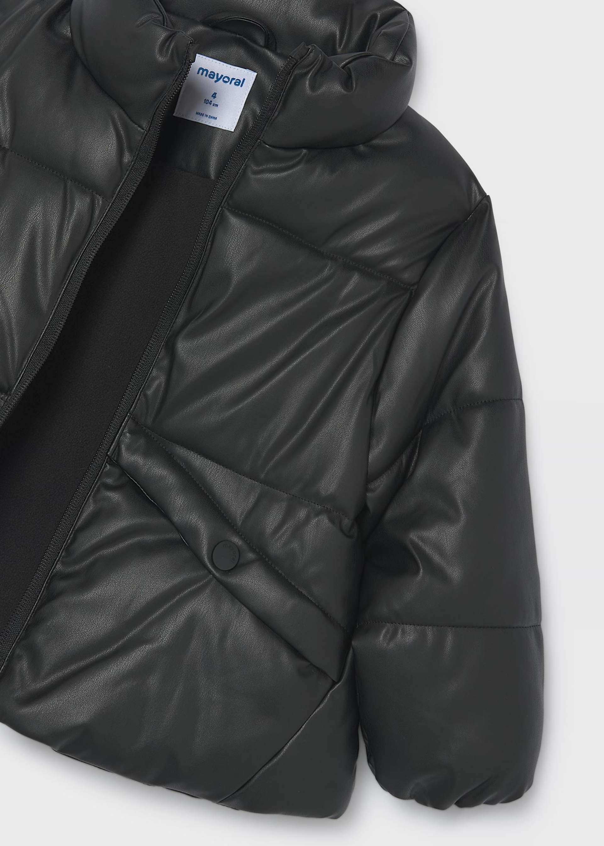 Manteau en similicuir fille