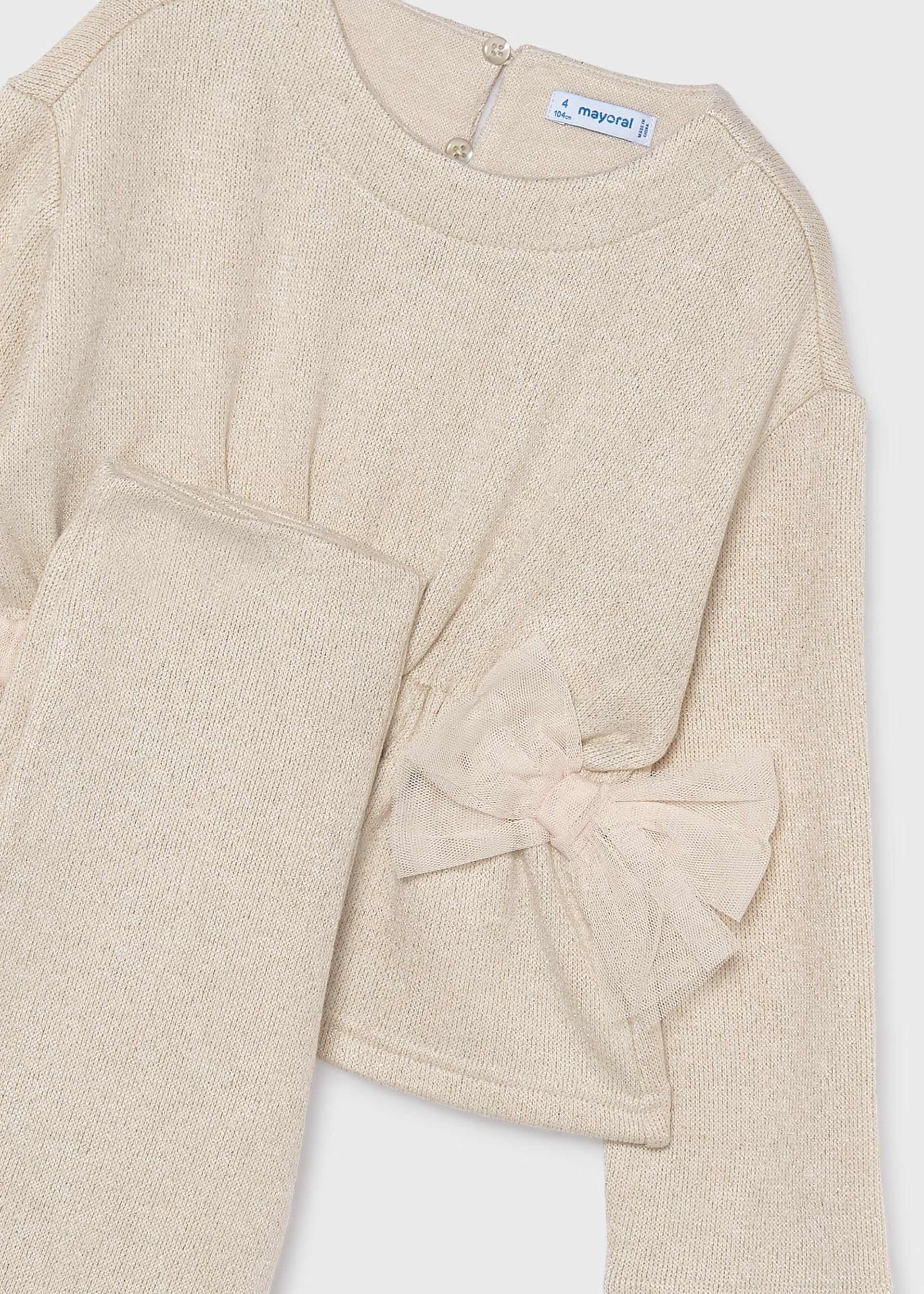 Conjunto calças e camisola laços menina