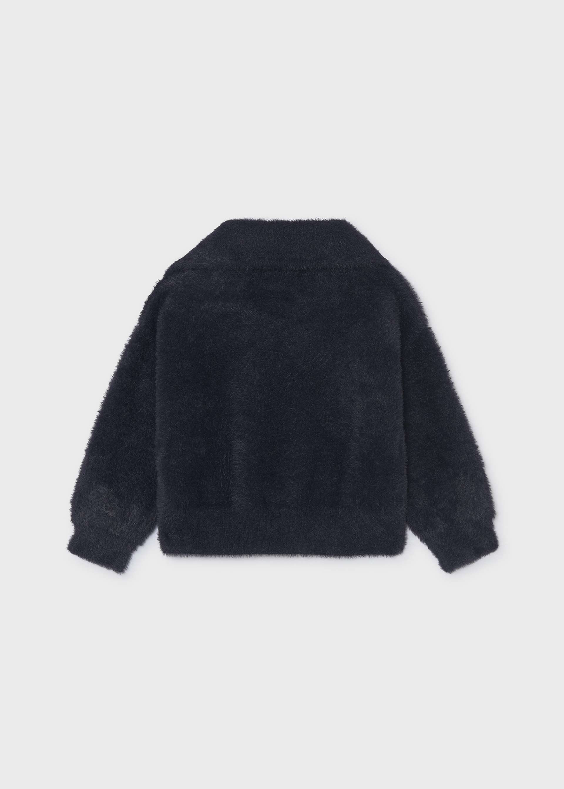 Girl zip-up knit jacket