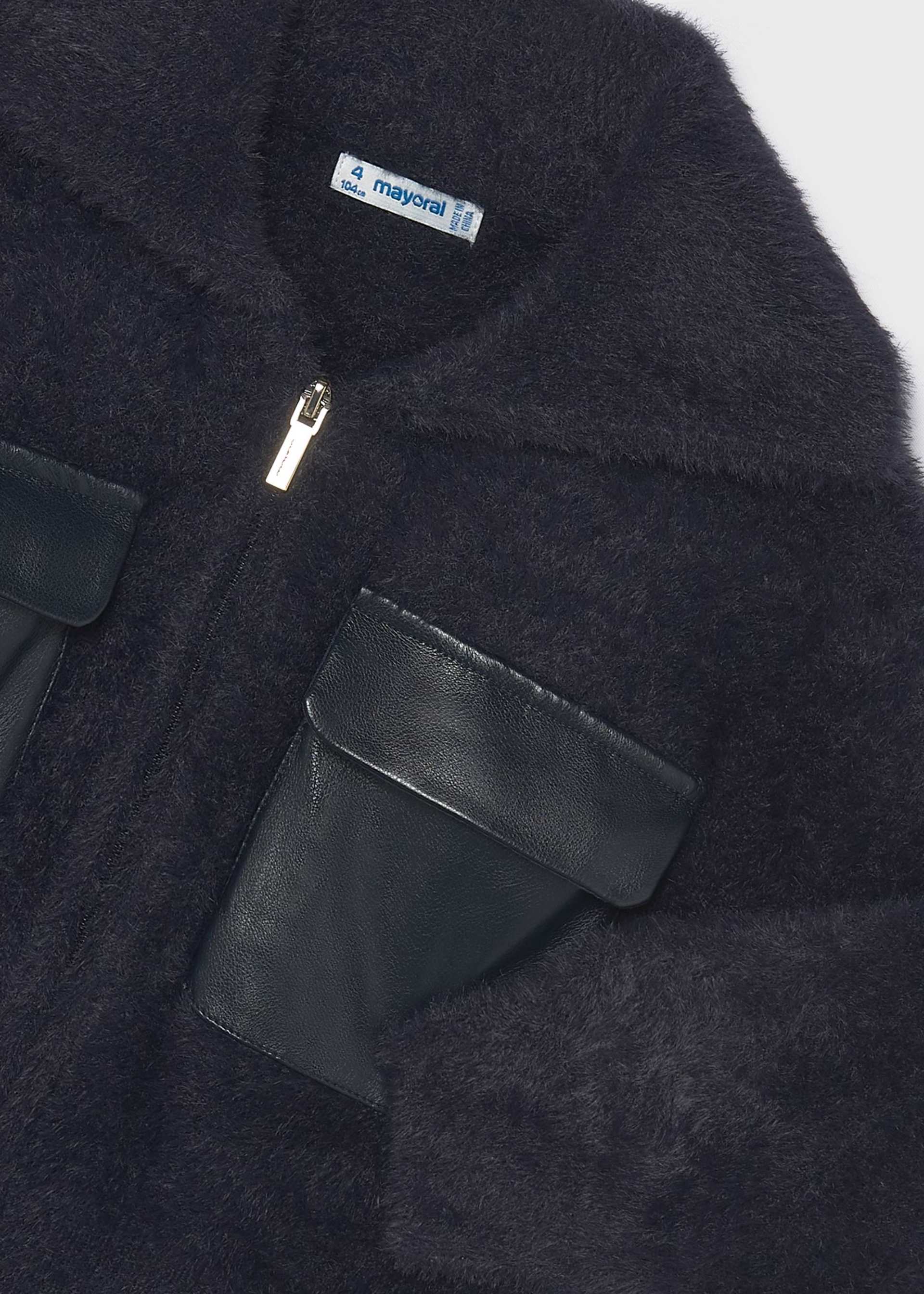 Girl zip-up knit jacket