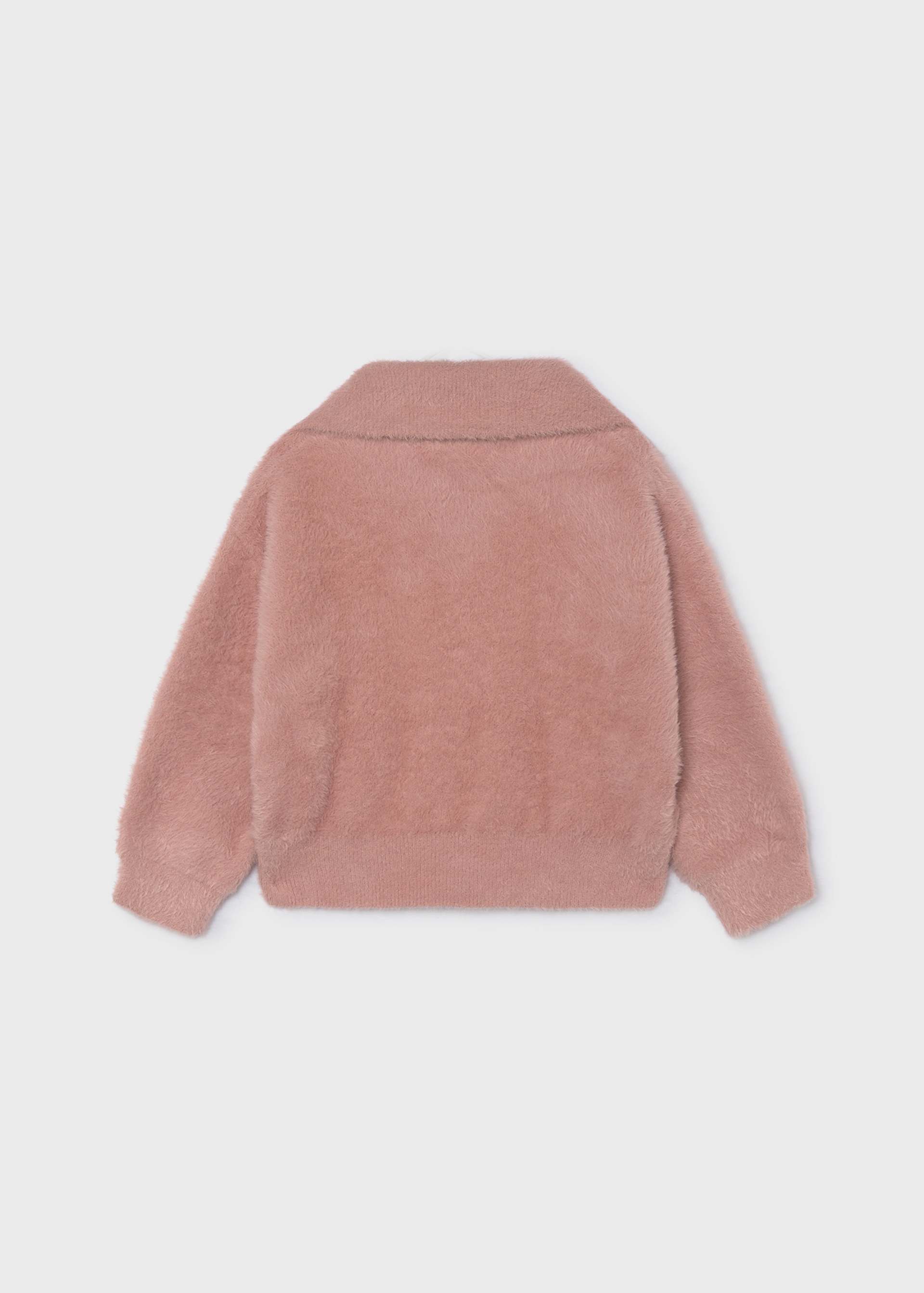 Girl zip-up knit jacket