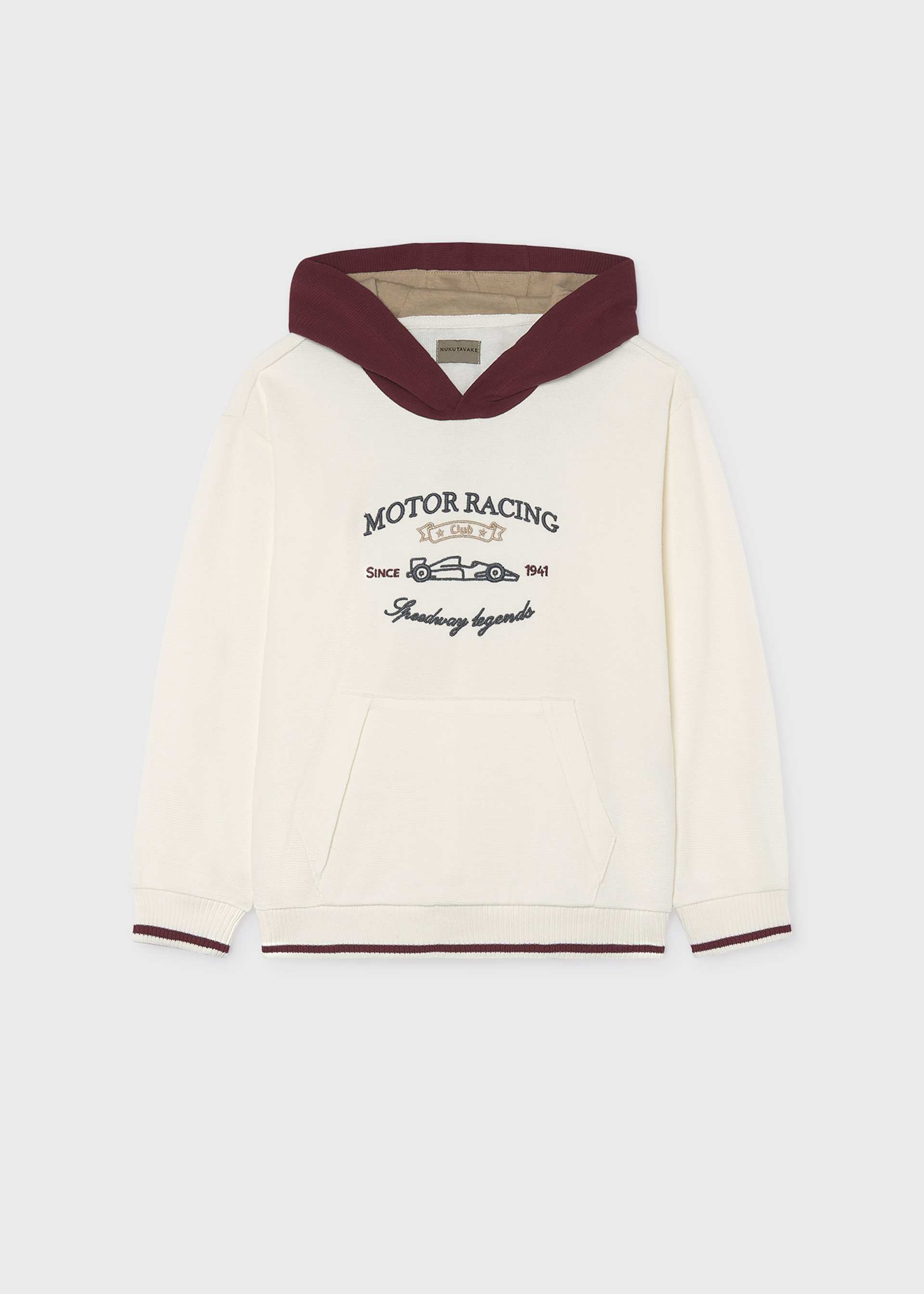 Boy racecar embroidered hoodie