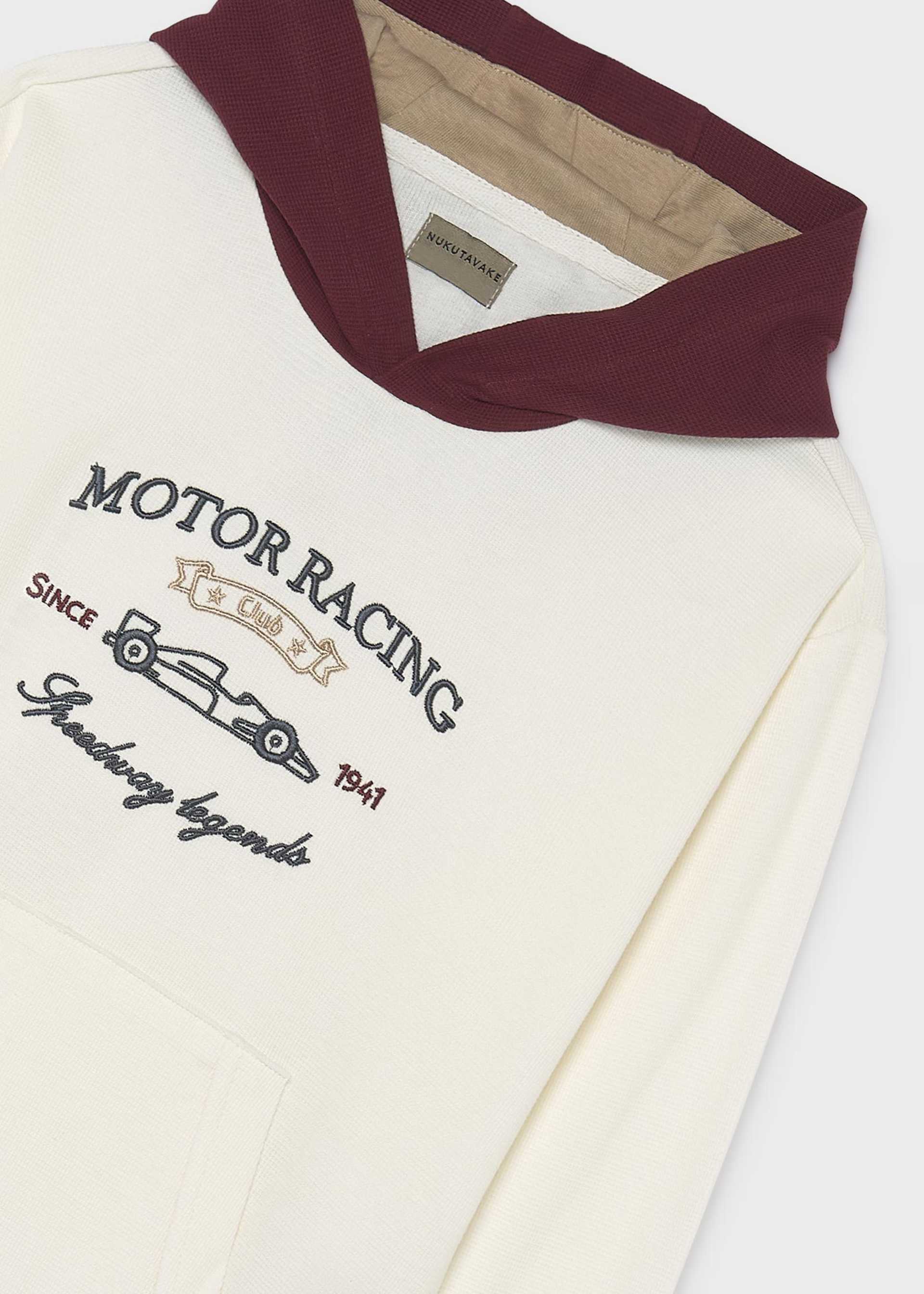 Boy racecar embroidered hoodie