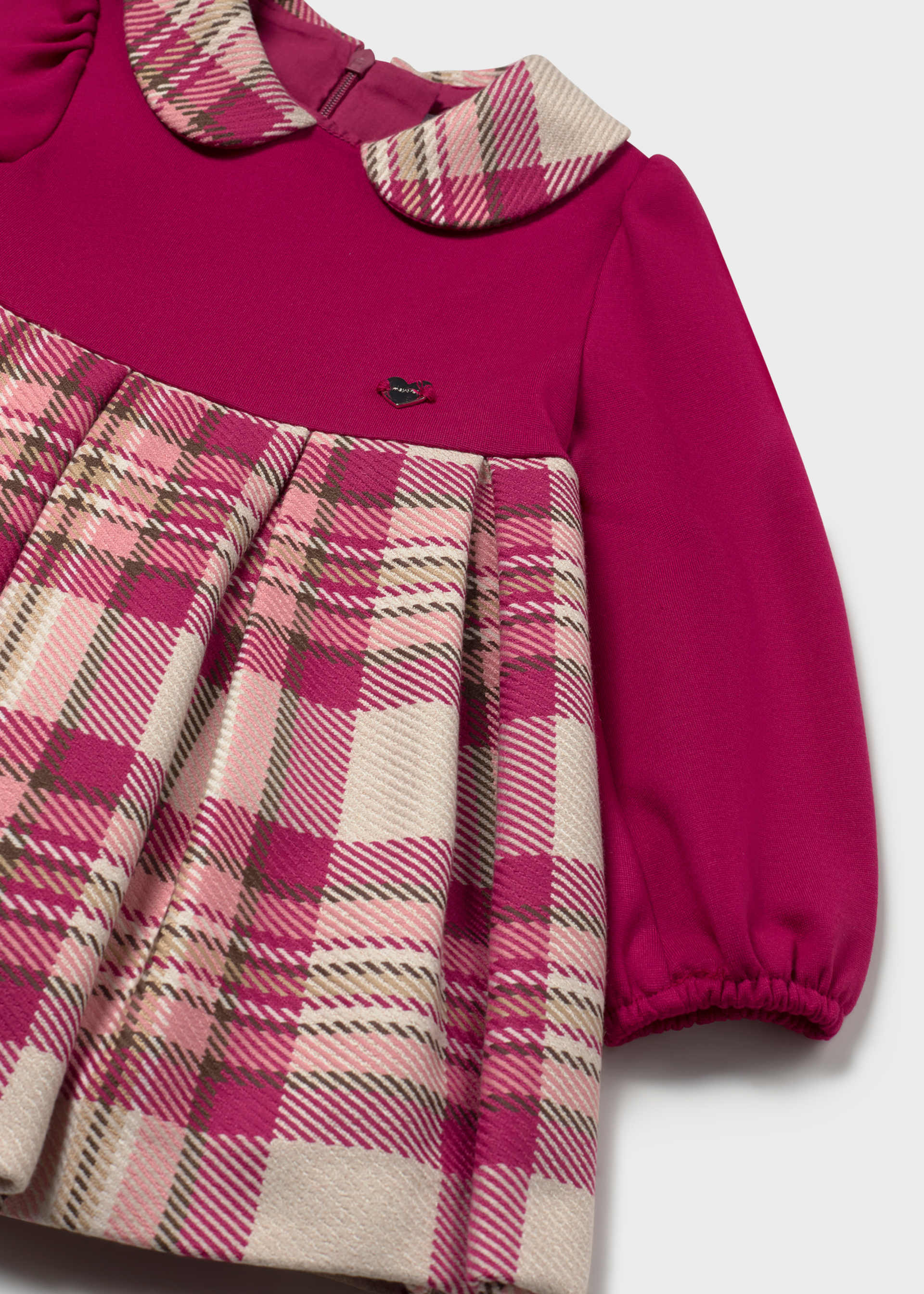Baby check combo dress