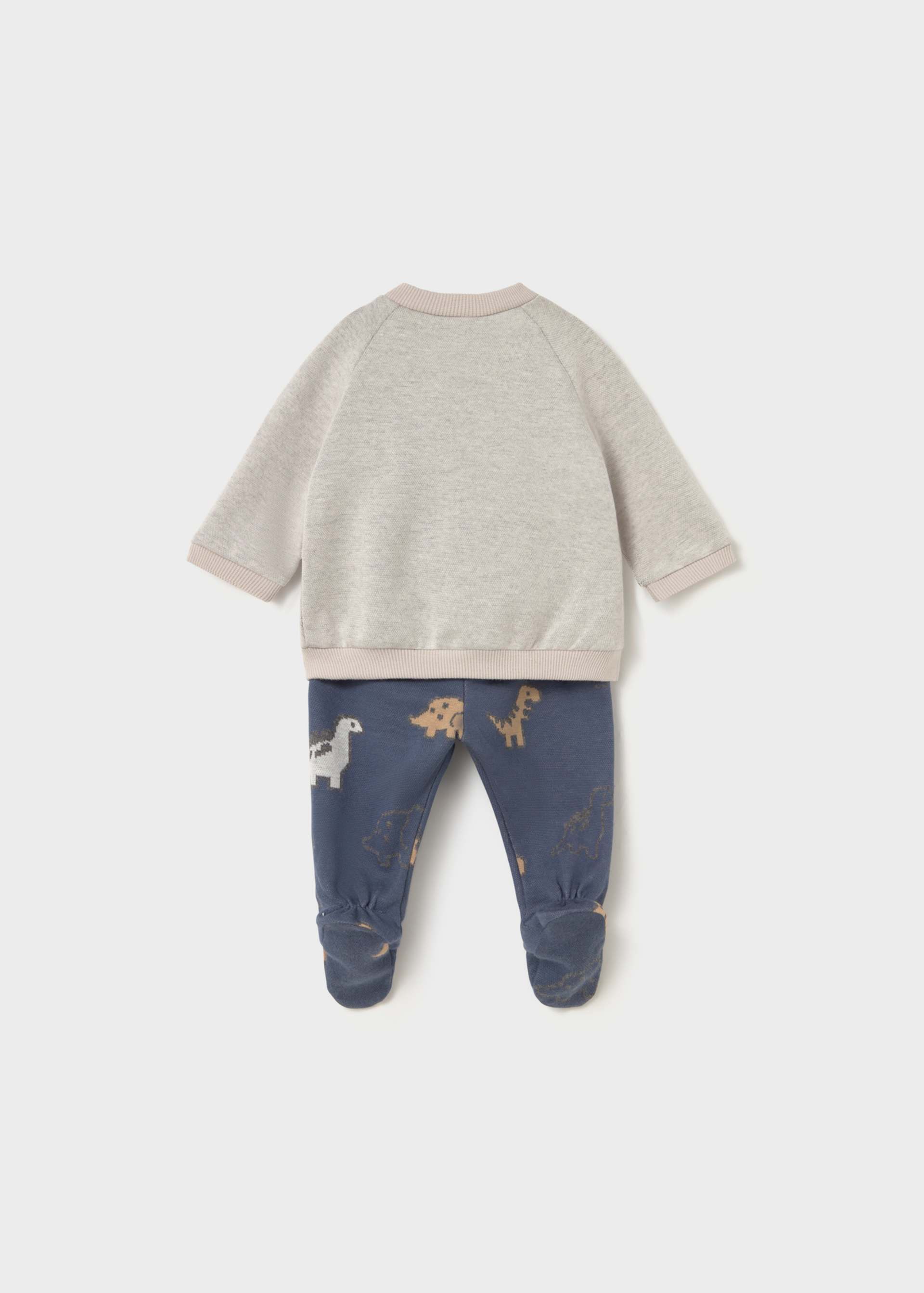 Conjunto polaina y sudadera recién nacido