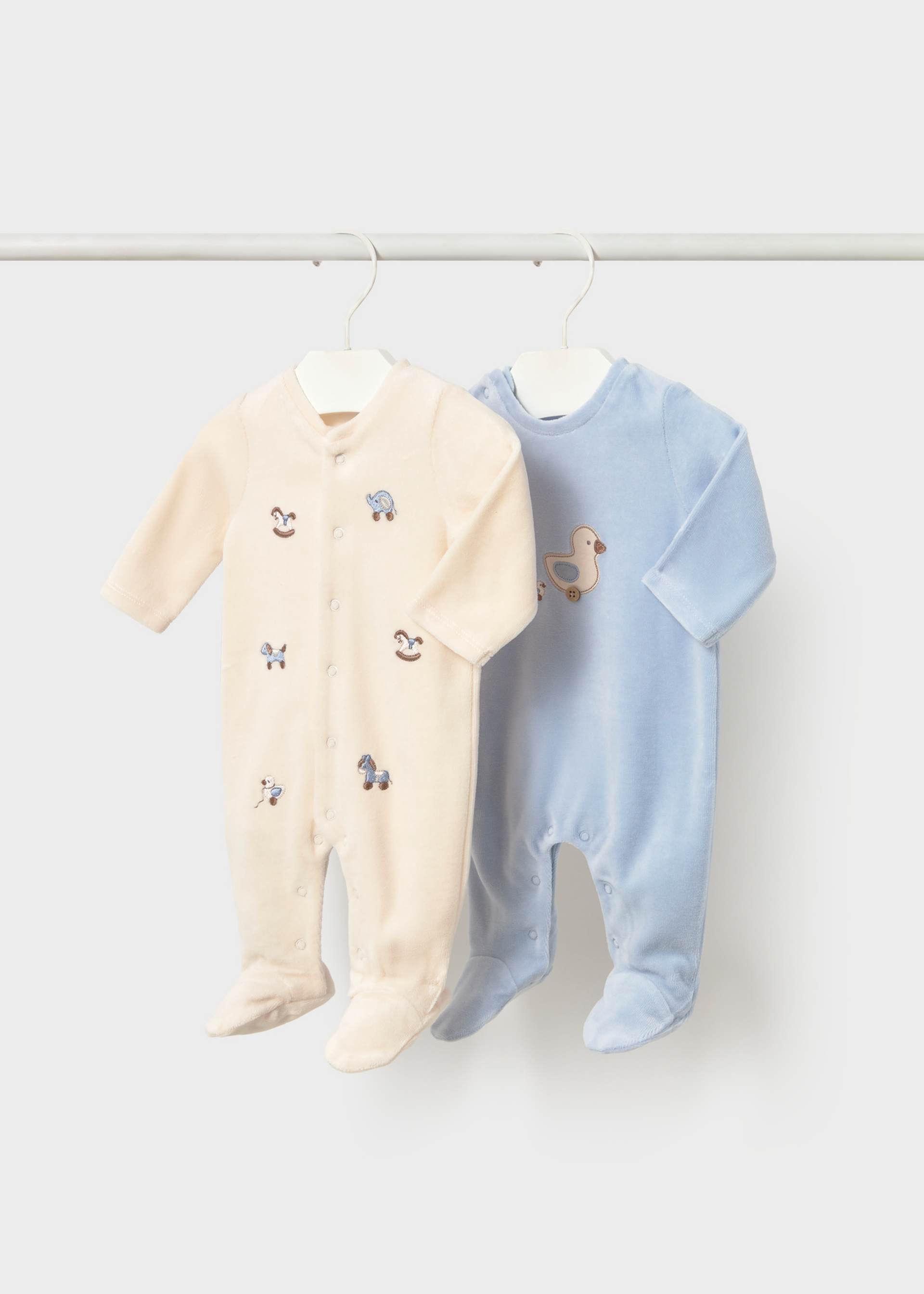 Newborn Boy Pack of 2 Sleepsuits