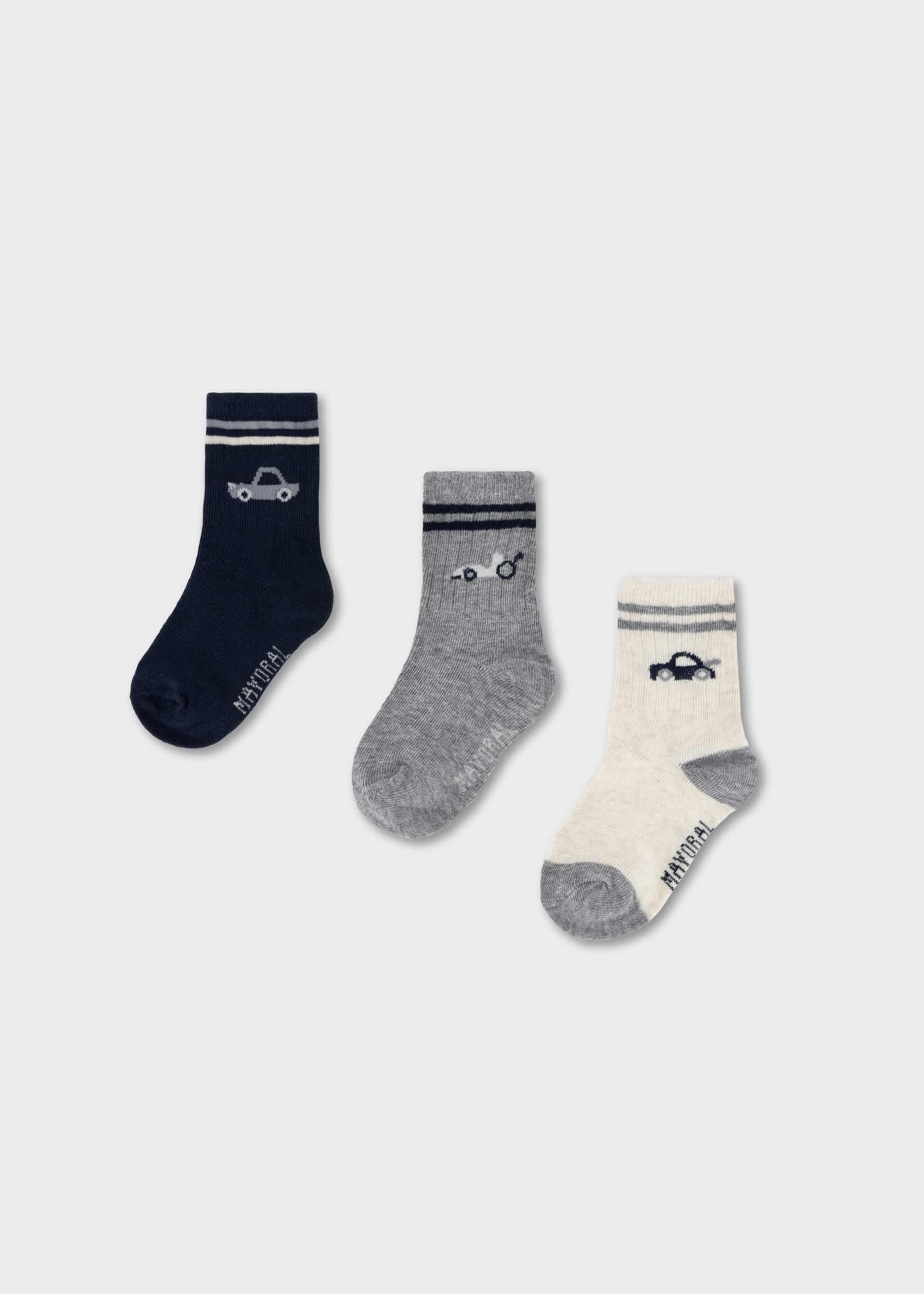 Set of 3 striped baby socks