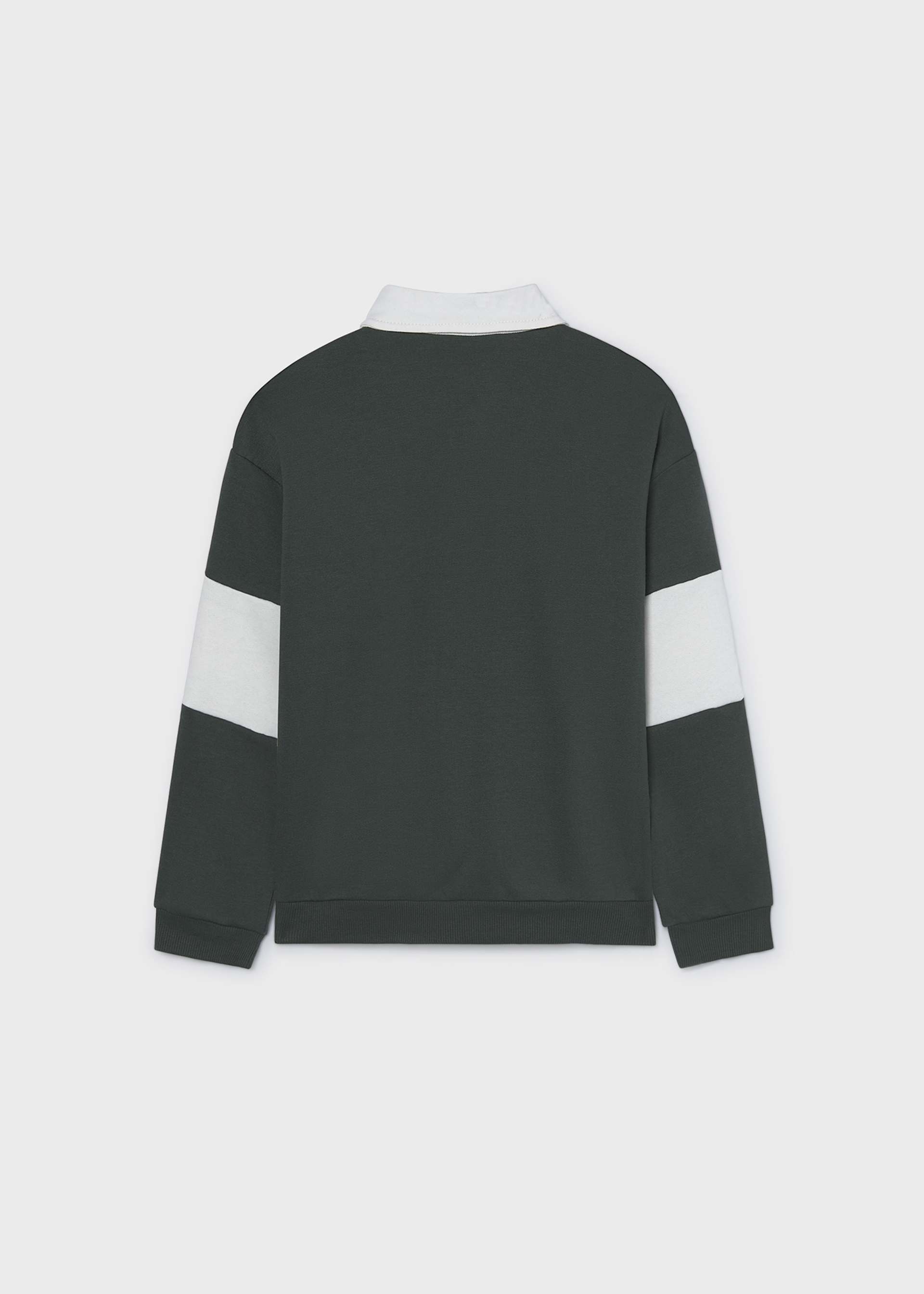 Sweat col polo brodé garçon