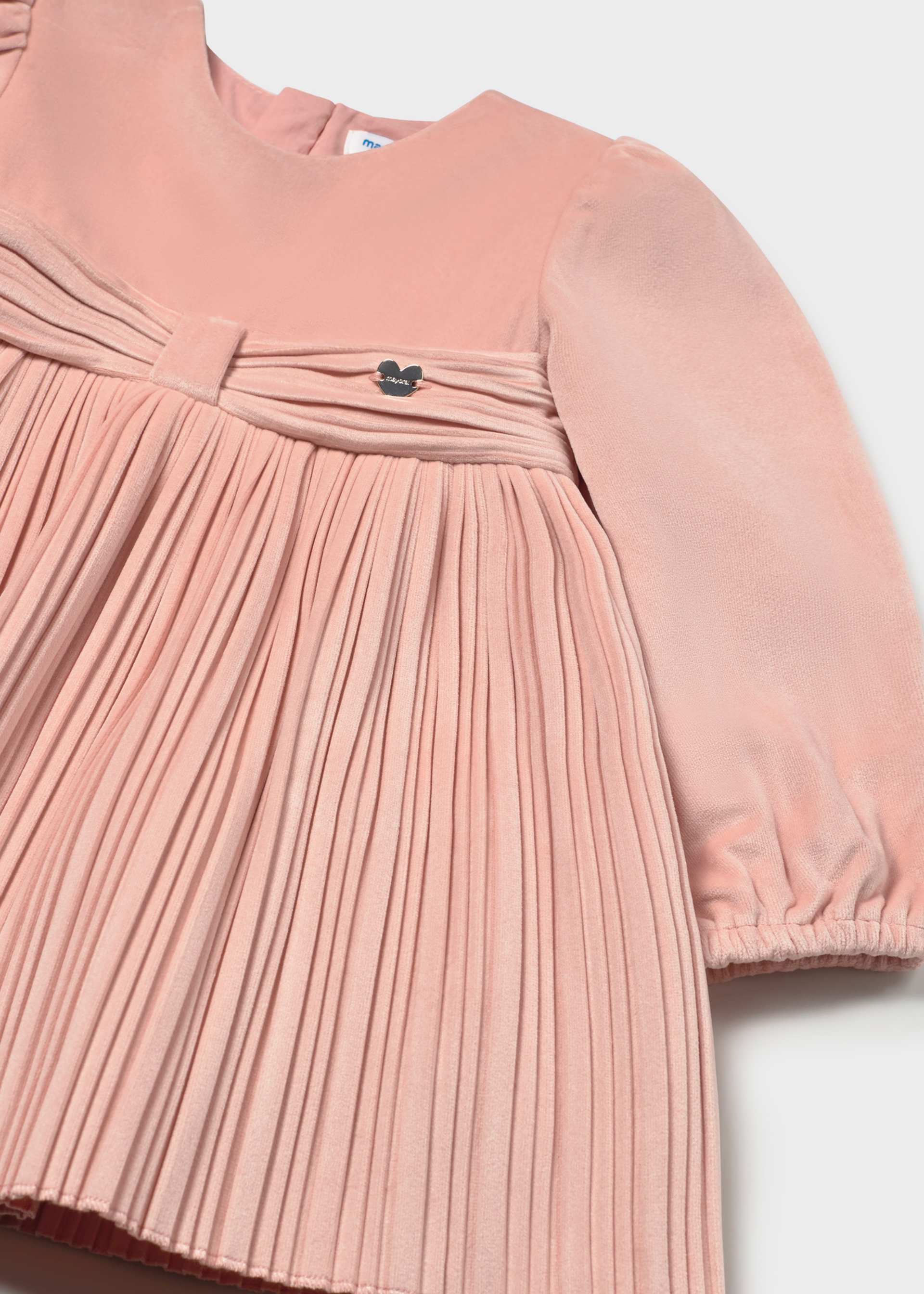 Robe en velours plissée bébé