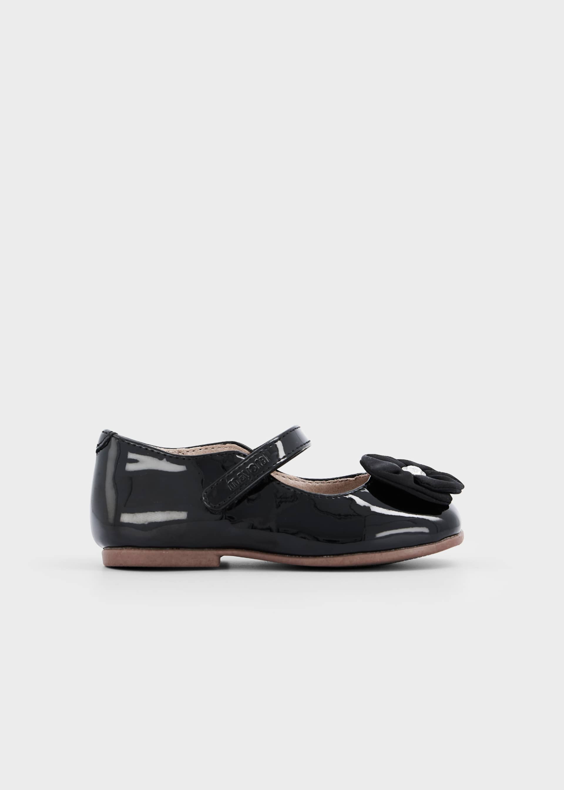 Riemchen-Ballerinas Lackleder Blume Baby