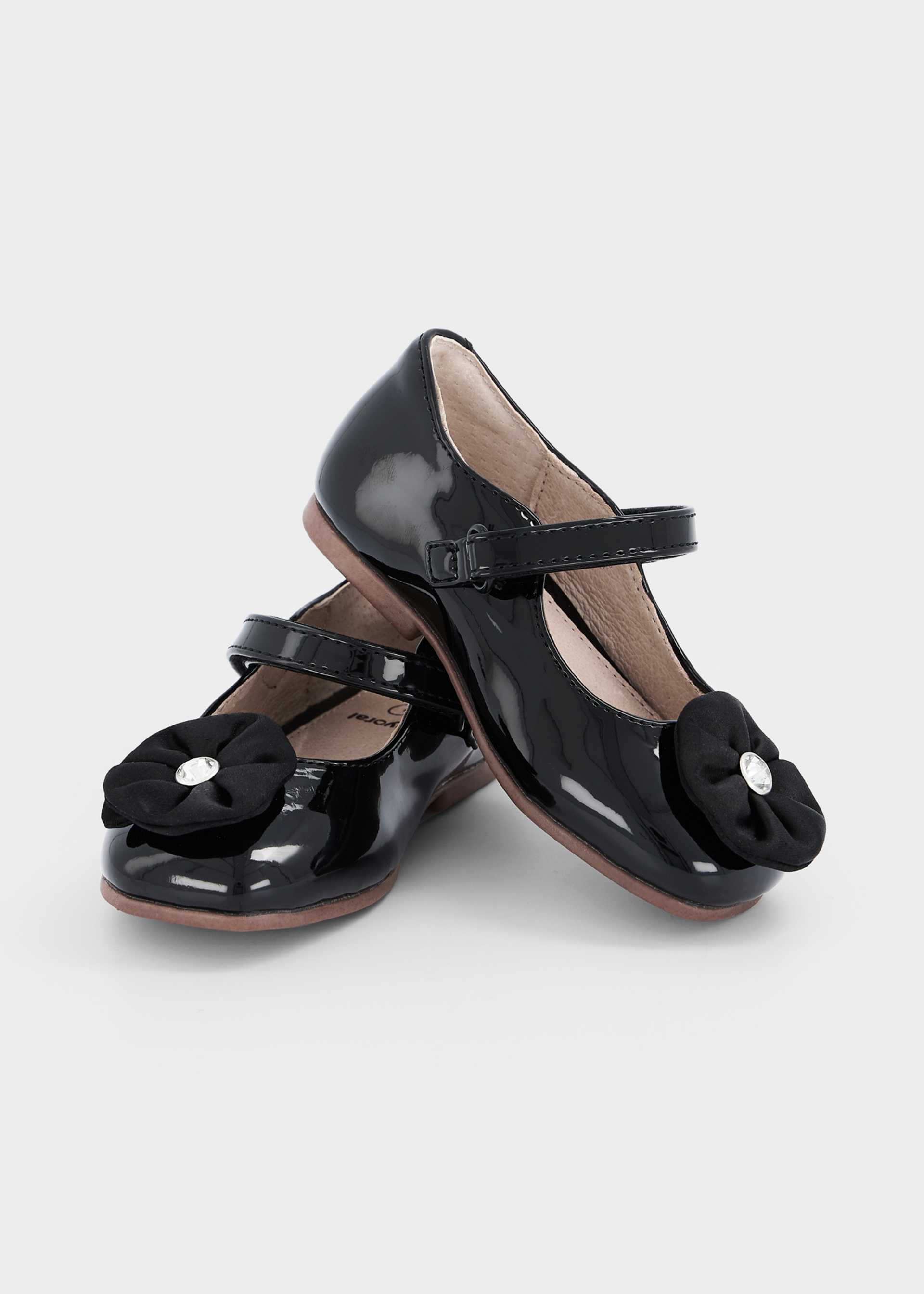 Riemchen-Ballerinas Lackleder Blume Baby