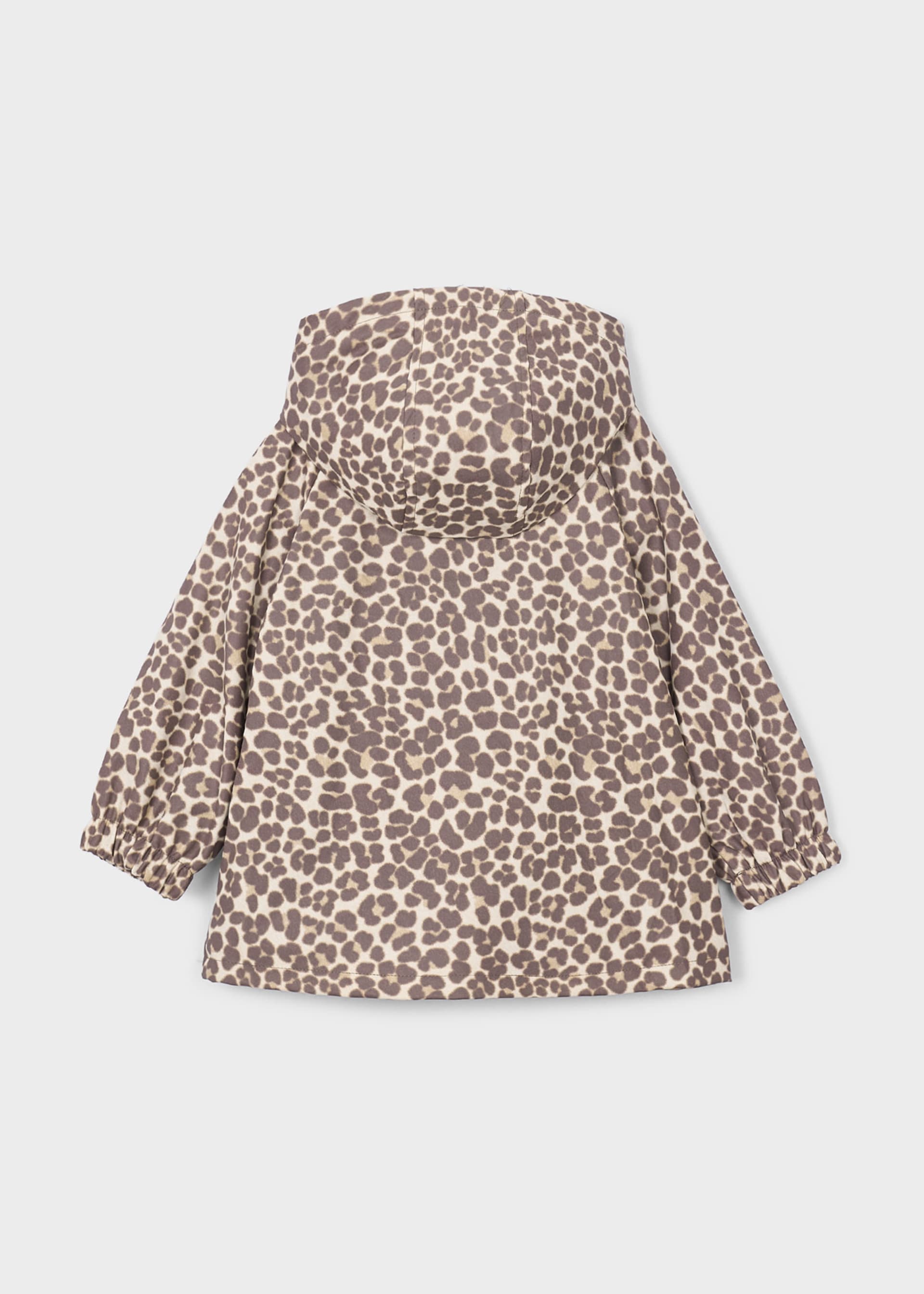 Veste imperméable à capuche en fourrure fille