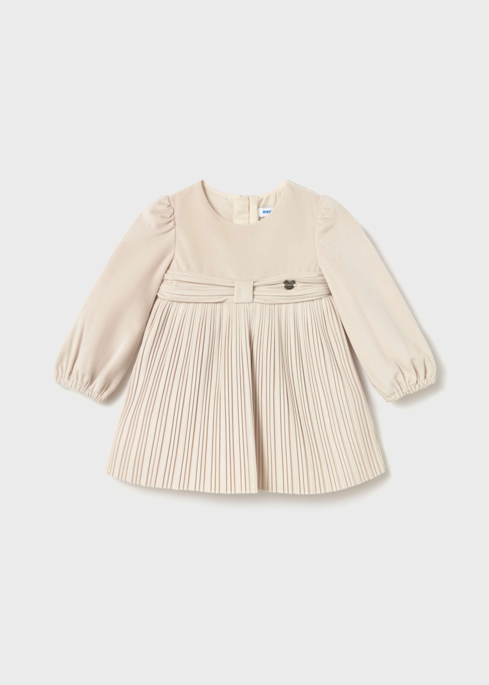 Baby pleated velvet dress