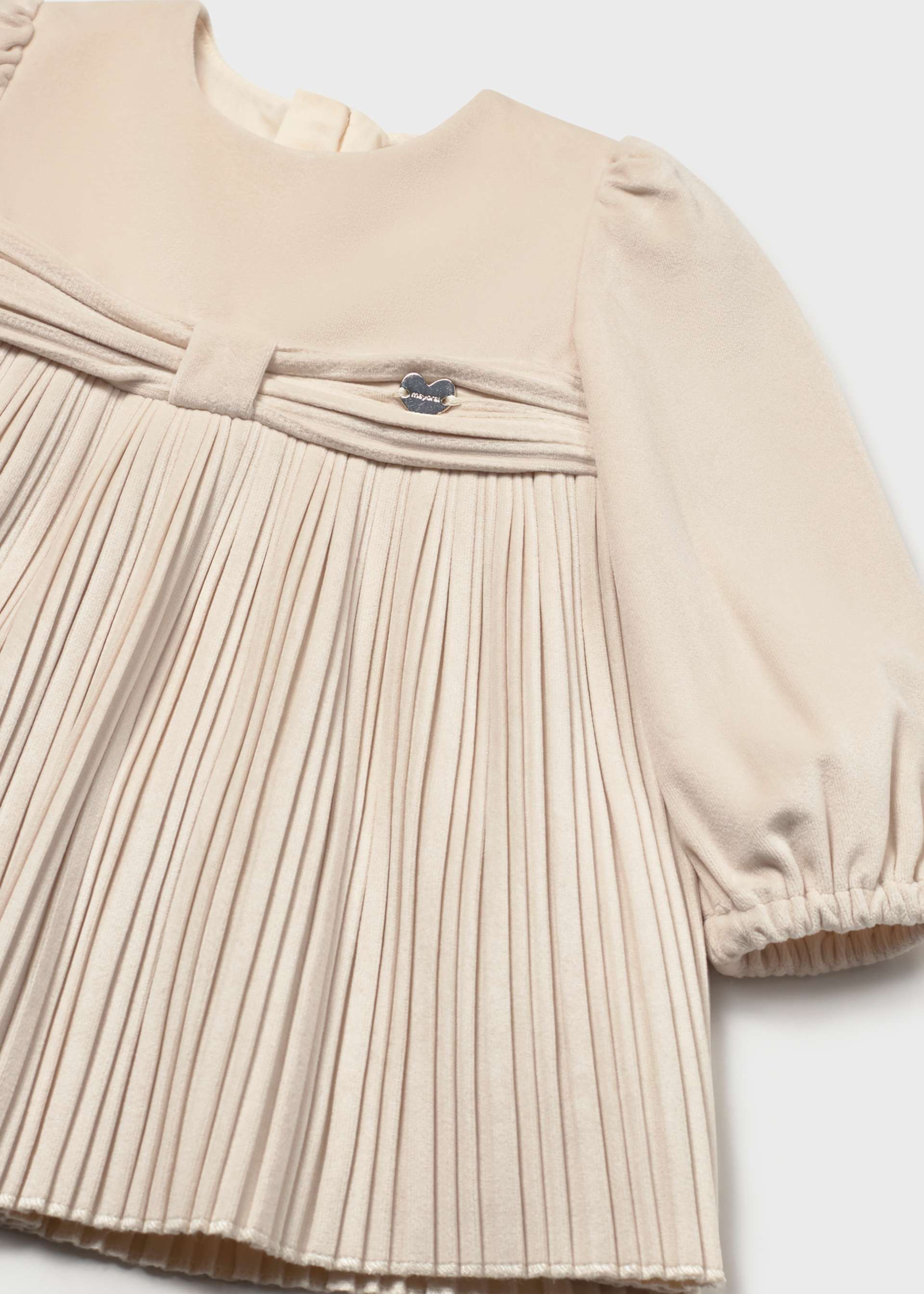 Baby pleated velvet dress
