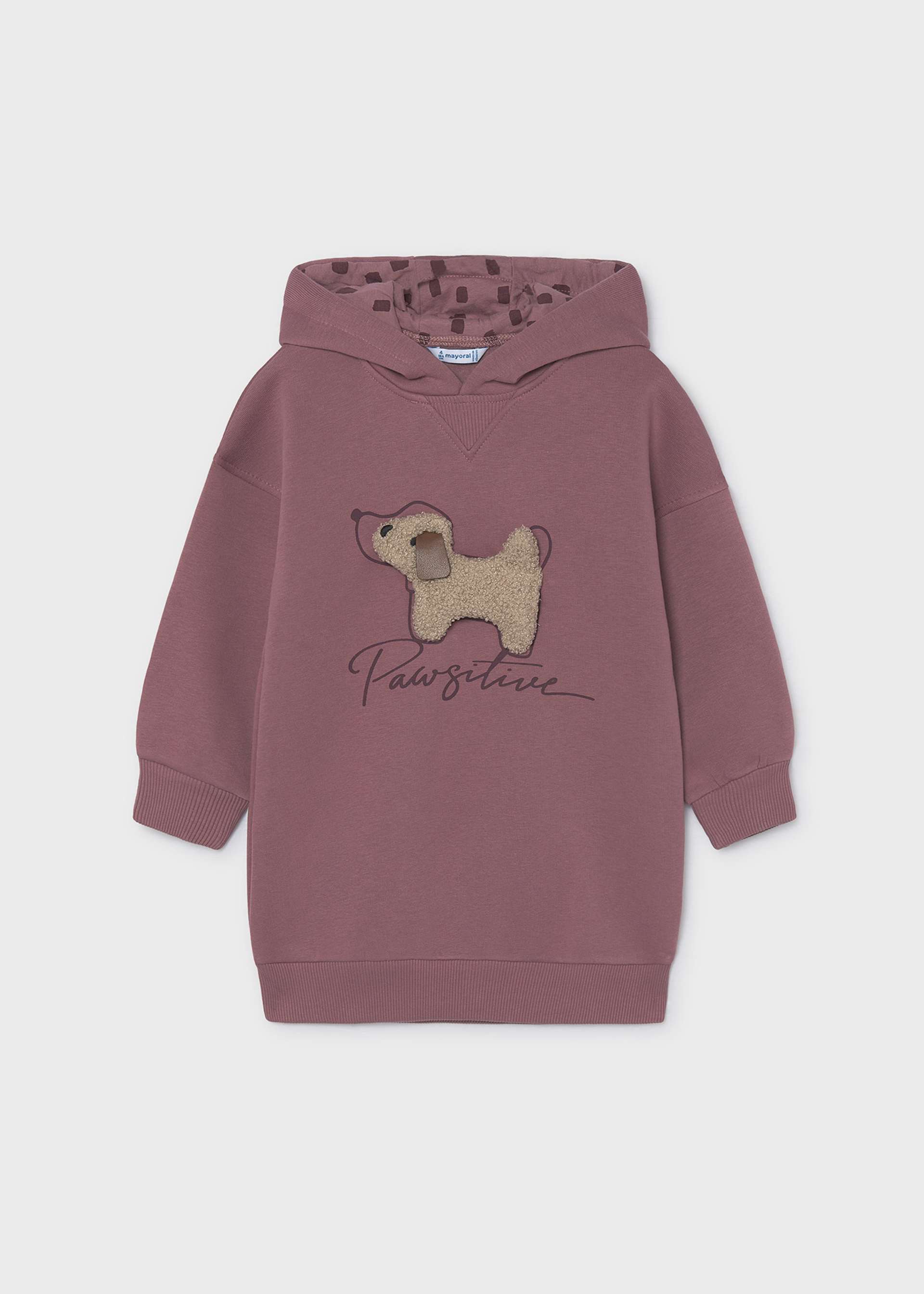Kapuzen-Sweatkleid Mädchen