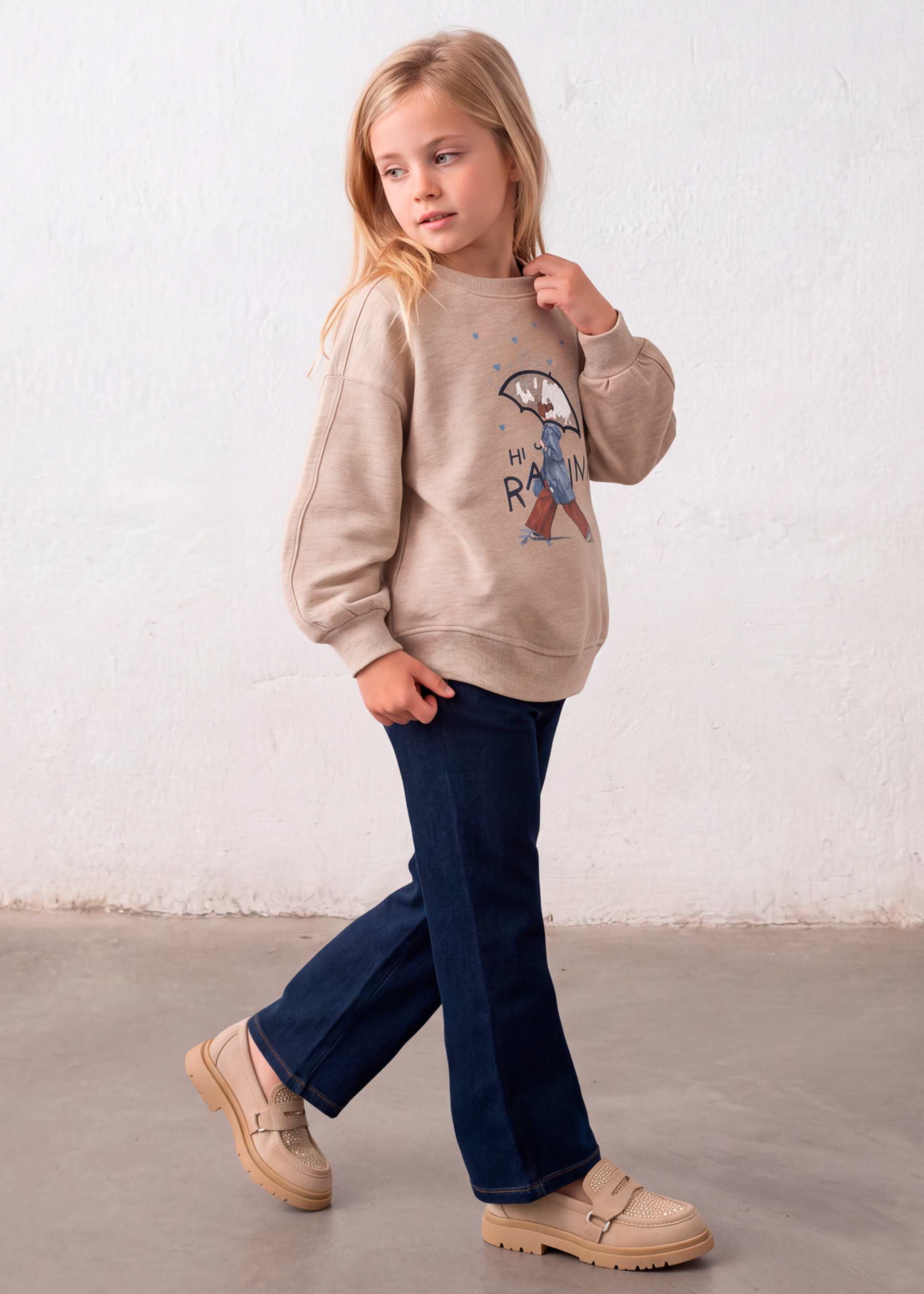 Set Leggings flare und Sweatshirt Mädchen