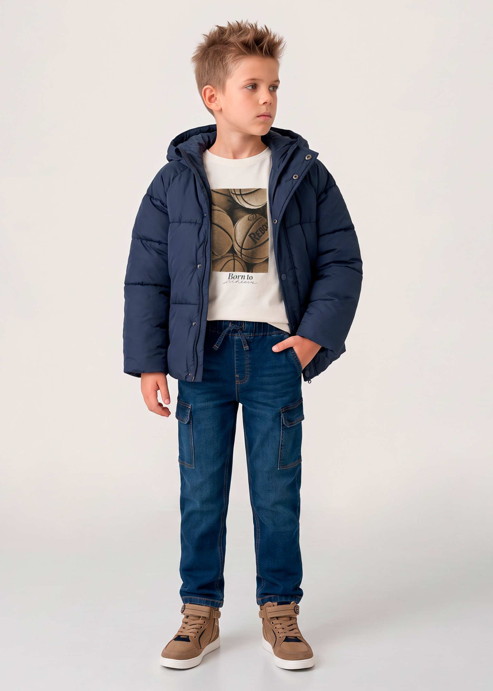 Boys' quilted jacket