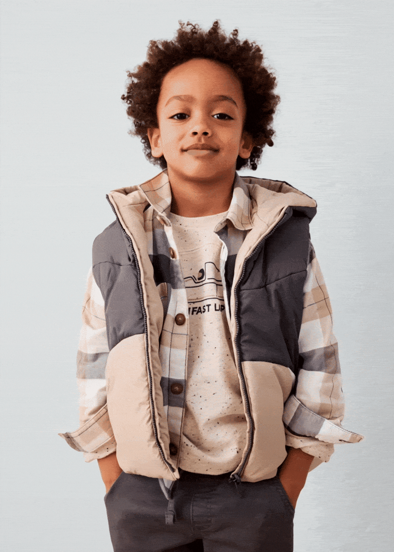 Reversible boys' waistcoat
