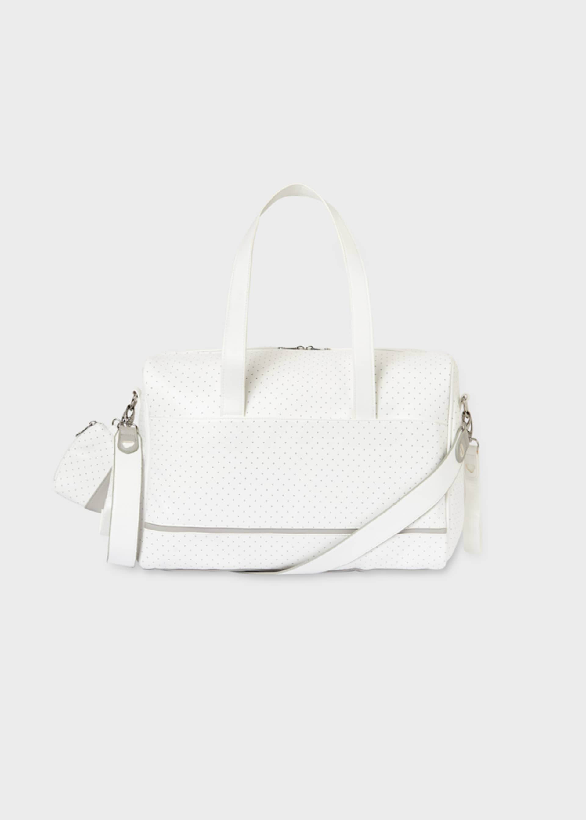 Polka Dot Diaper Bag with Matching Pacifier Case