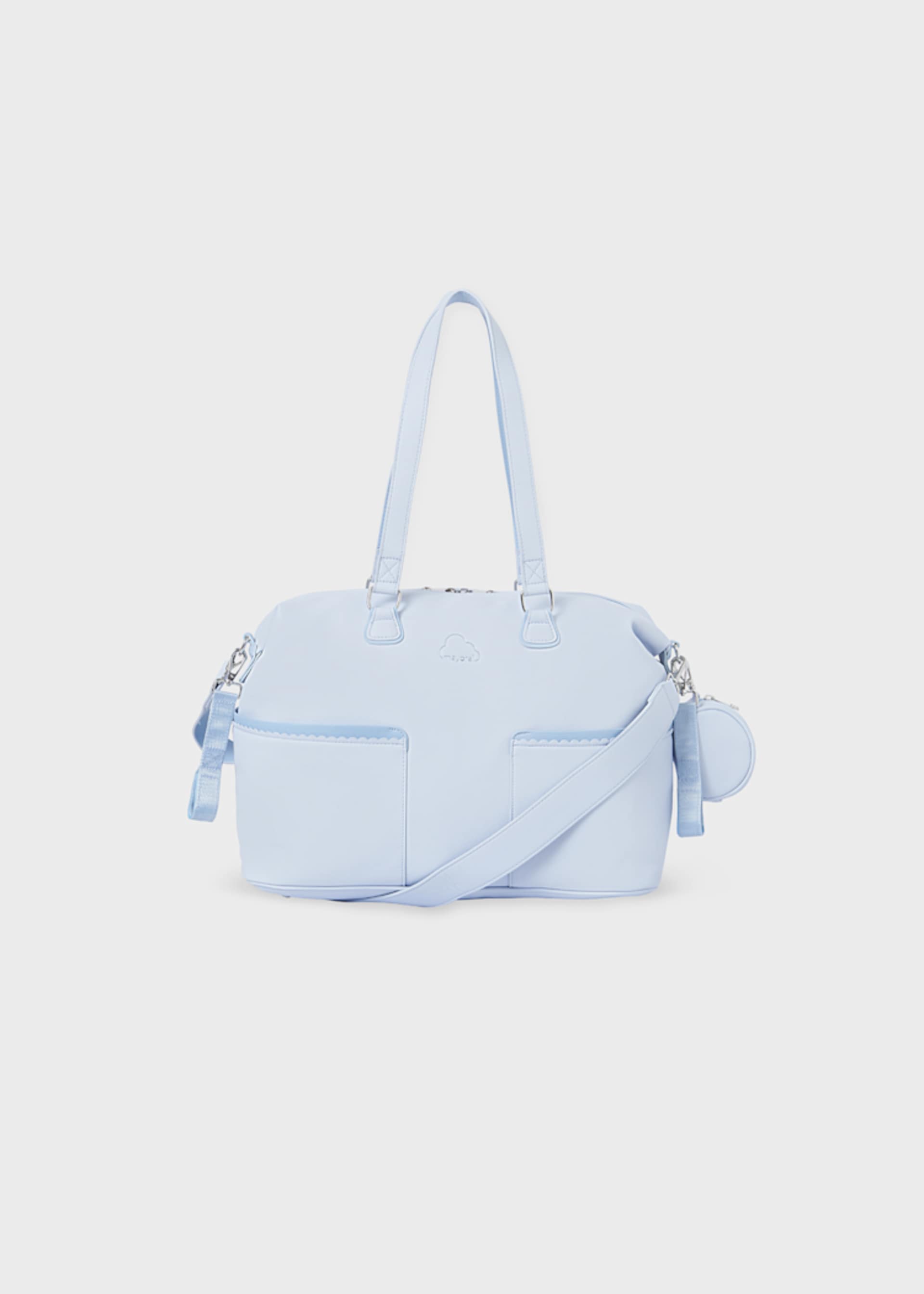 Baby Scalloped Diaper Bag With Pacifier Holder