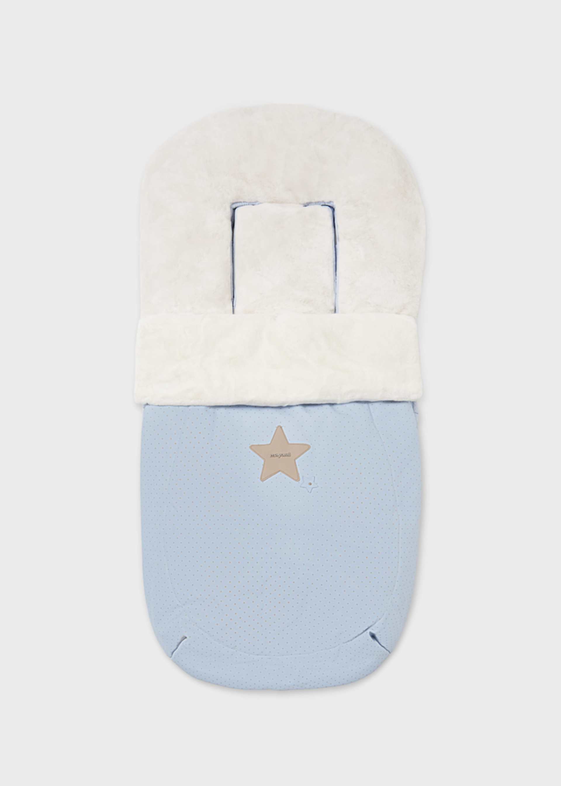 Faux fur footmuff for baby