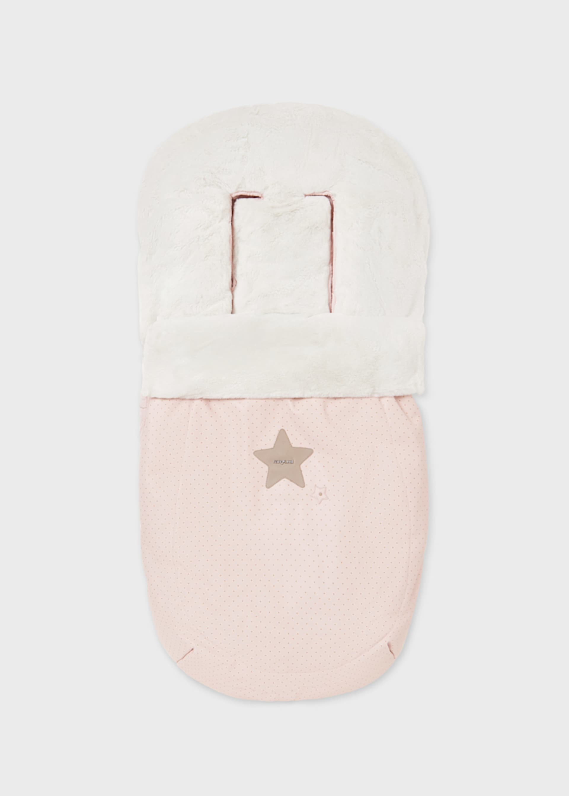 Faux fur footmuff for baby