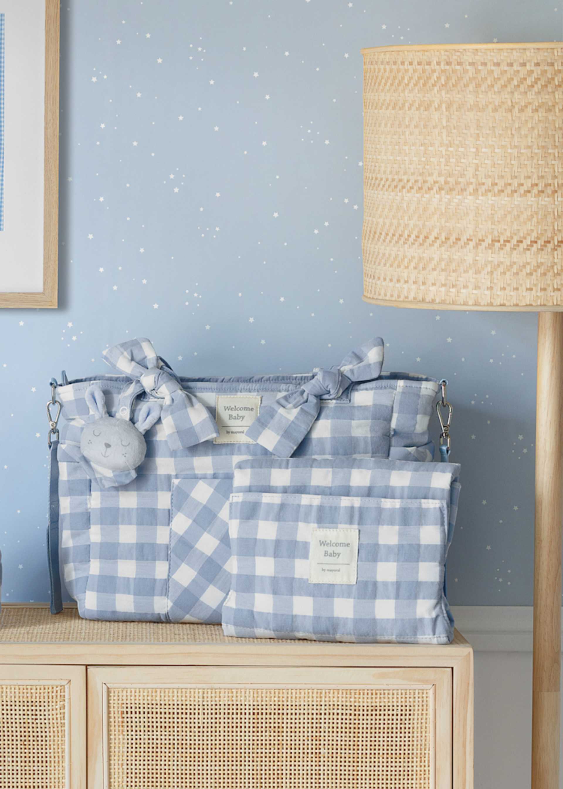 Baby gingham maternity bag