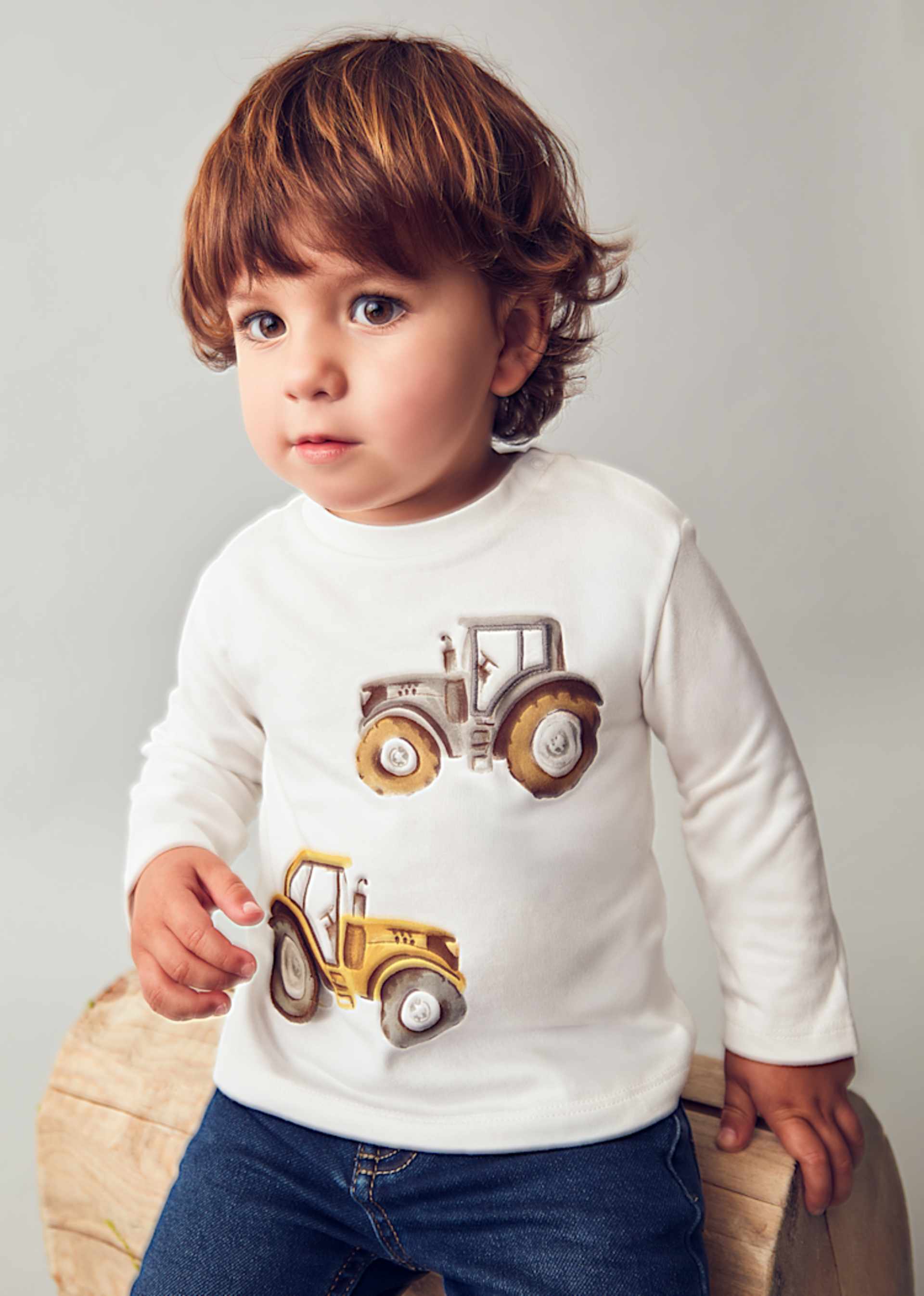 Camiseta interactiva tractor bebé