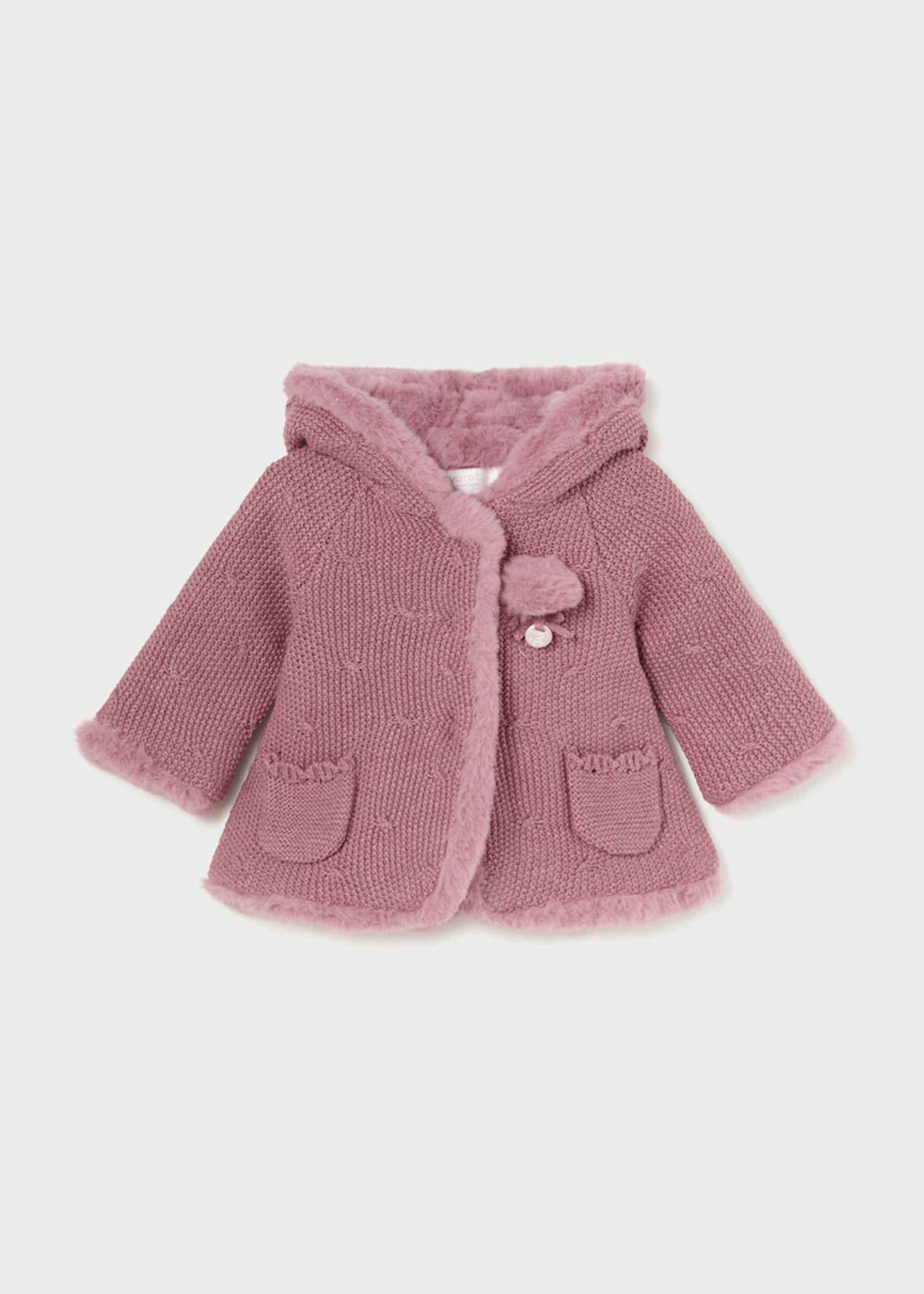 Newborn Knit Faux Fur Jacket Newborn Knit Faux Fur Jacket