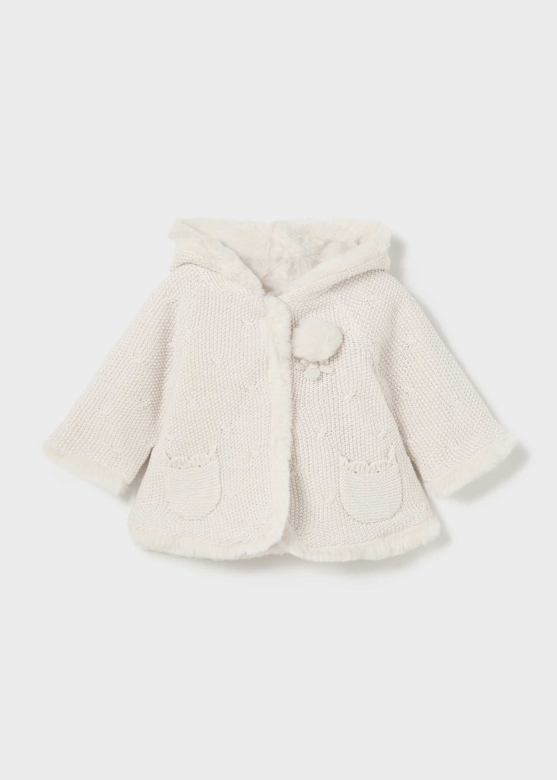 Newborn Knit Faux Fur Jacket Newborn Knit Faux Fur Jacket