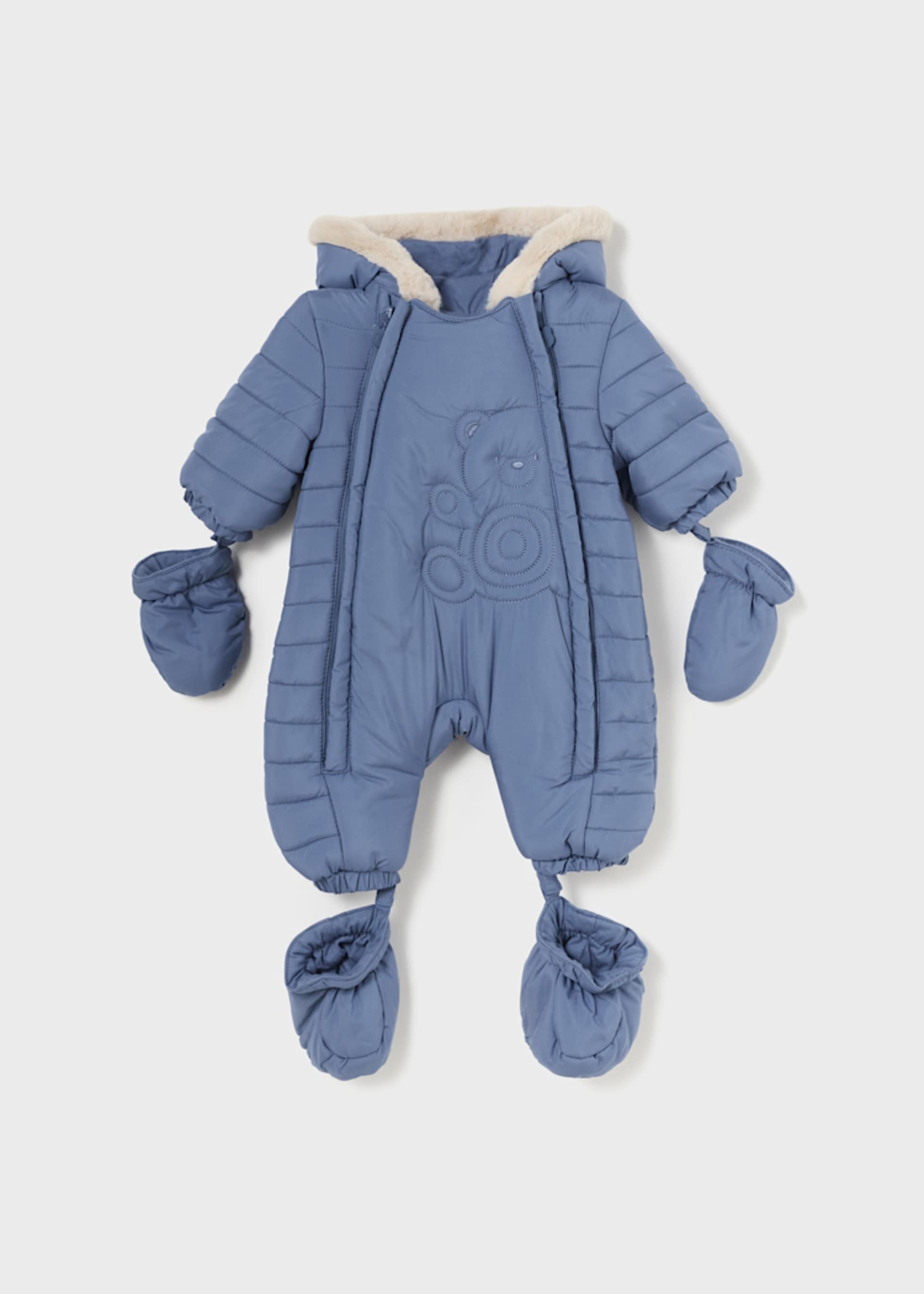 Newborn Boy Microfibre Snowsuit