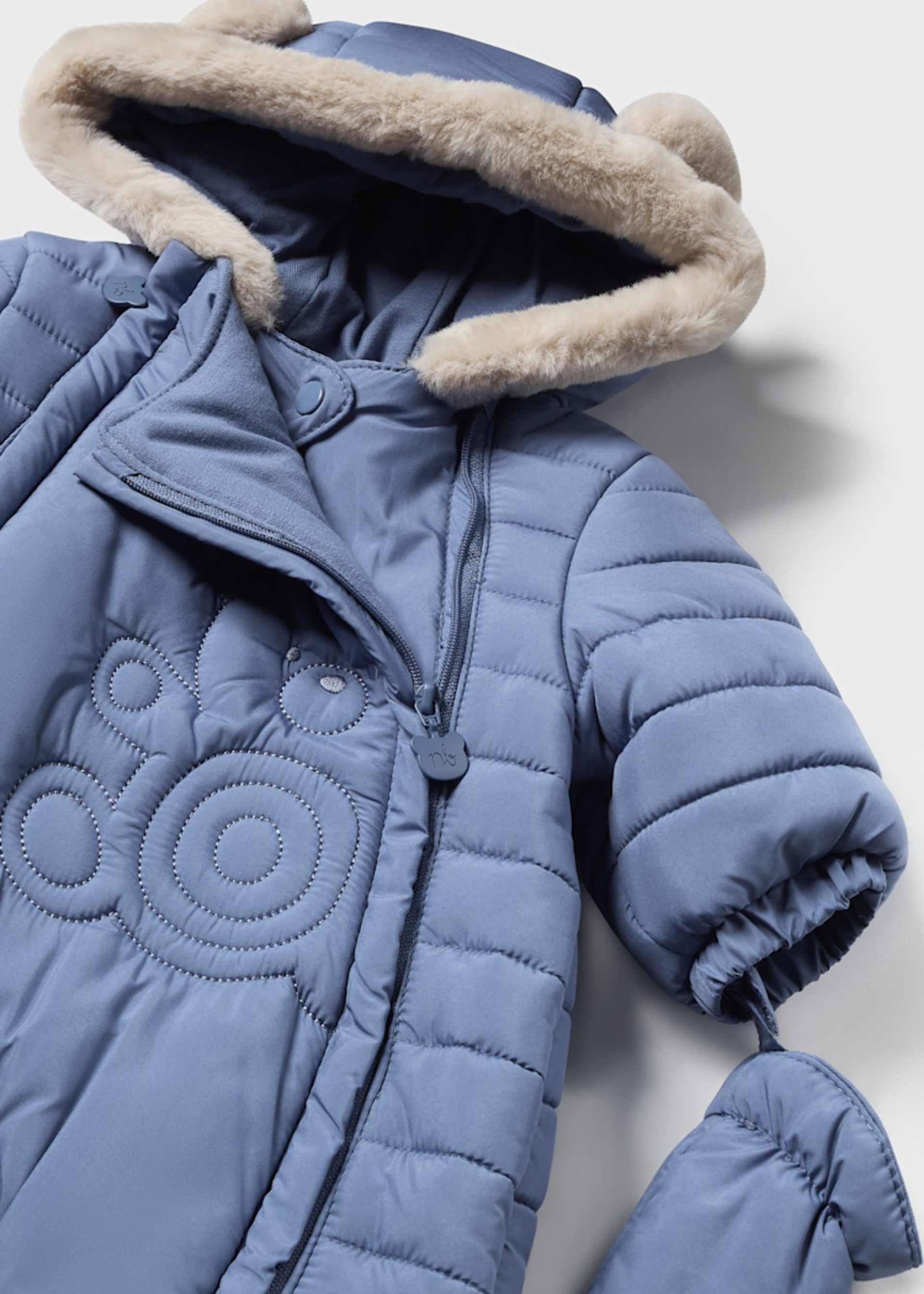 Newborn Boy Microfibre Snowsuit